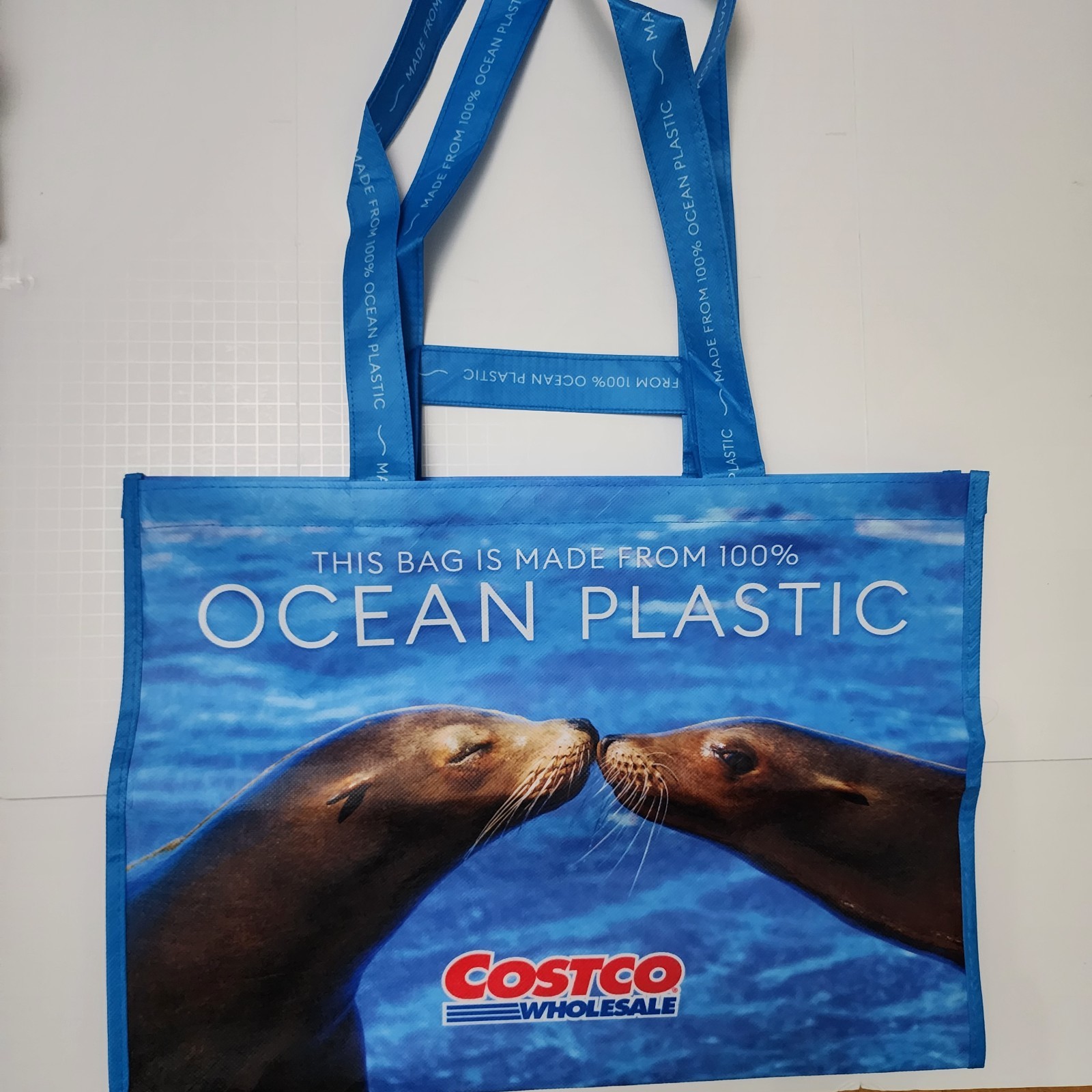 Costco UK Europe Ocean Sea Lion Tote Bag Blue Sea Life New Shopper