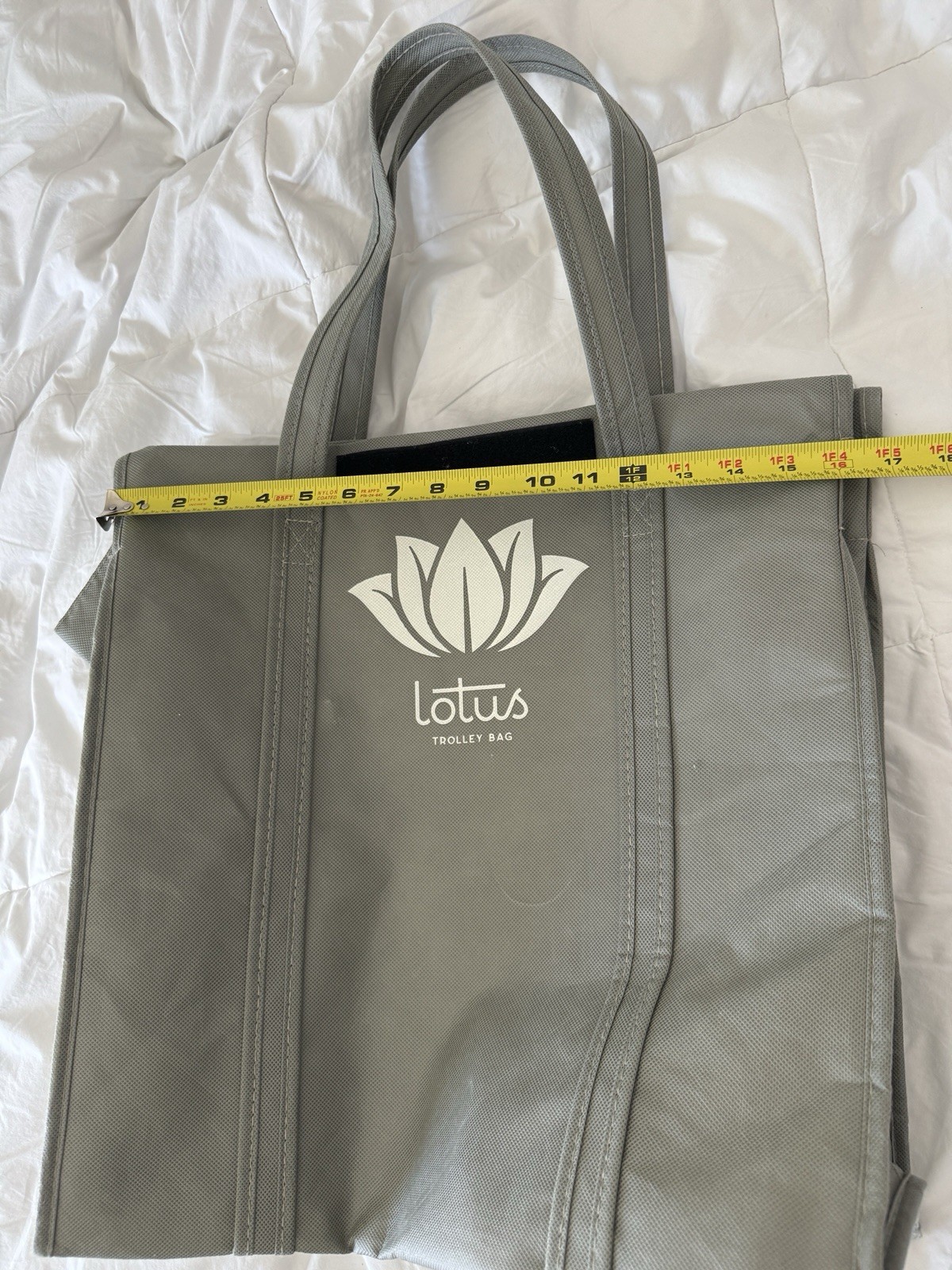 Lotus Insulated Trolley Tote Bag Gray Reusable Grocery Cooler