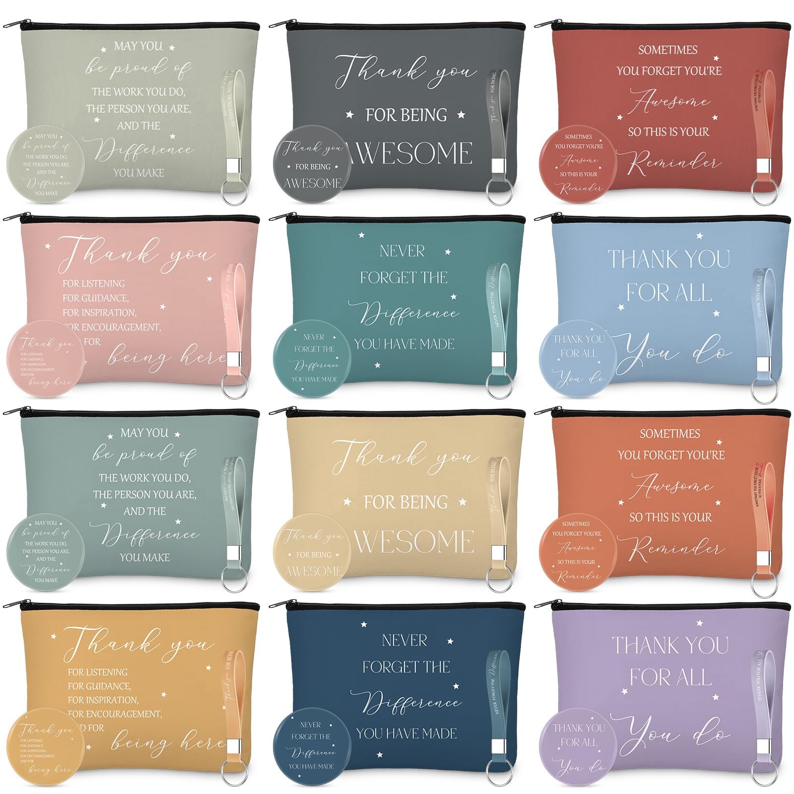 Kacctyen 36 Pcs Thank You Gift for Women Inspirational multicolor