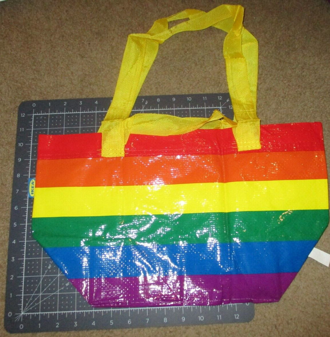 IKEA STORSTOMMA Bag Rainbow NEW like Frakta shopping tote Q