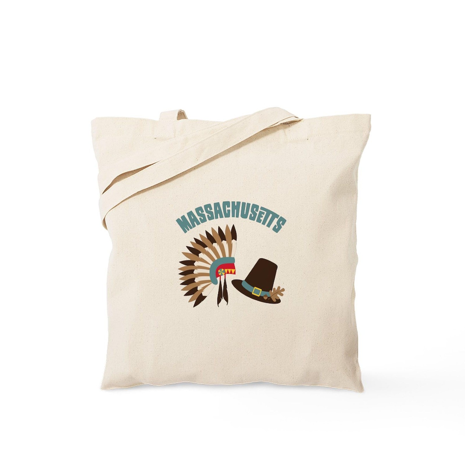 CafePress Massachusetts Tote Bag Natural Canvas Bag, Small, Khaki