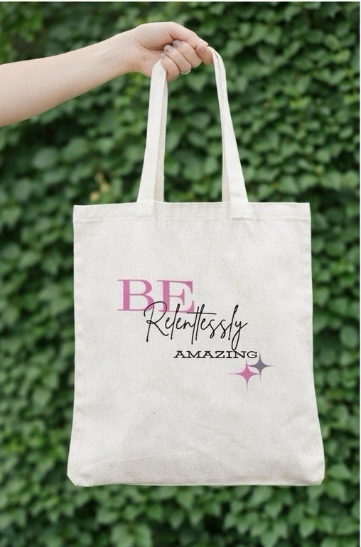 Beige Canvas Reusable Tote Bag Contemporary Solid Plain Design