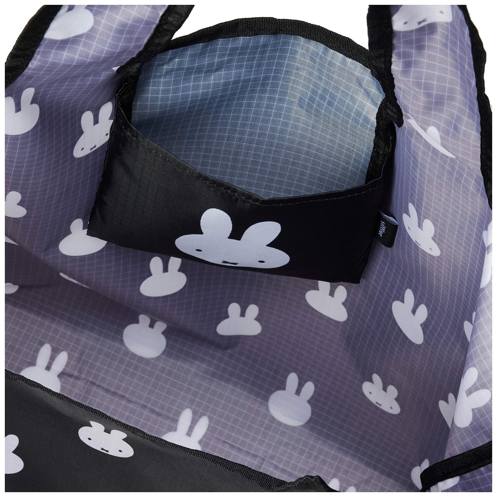 Miffy Foldable Eco Shopping Bag Black Face Reusable Tote Bag