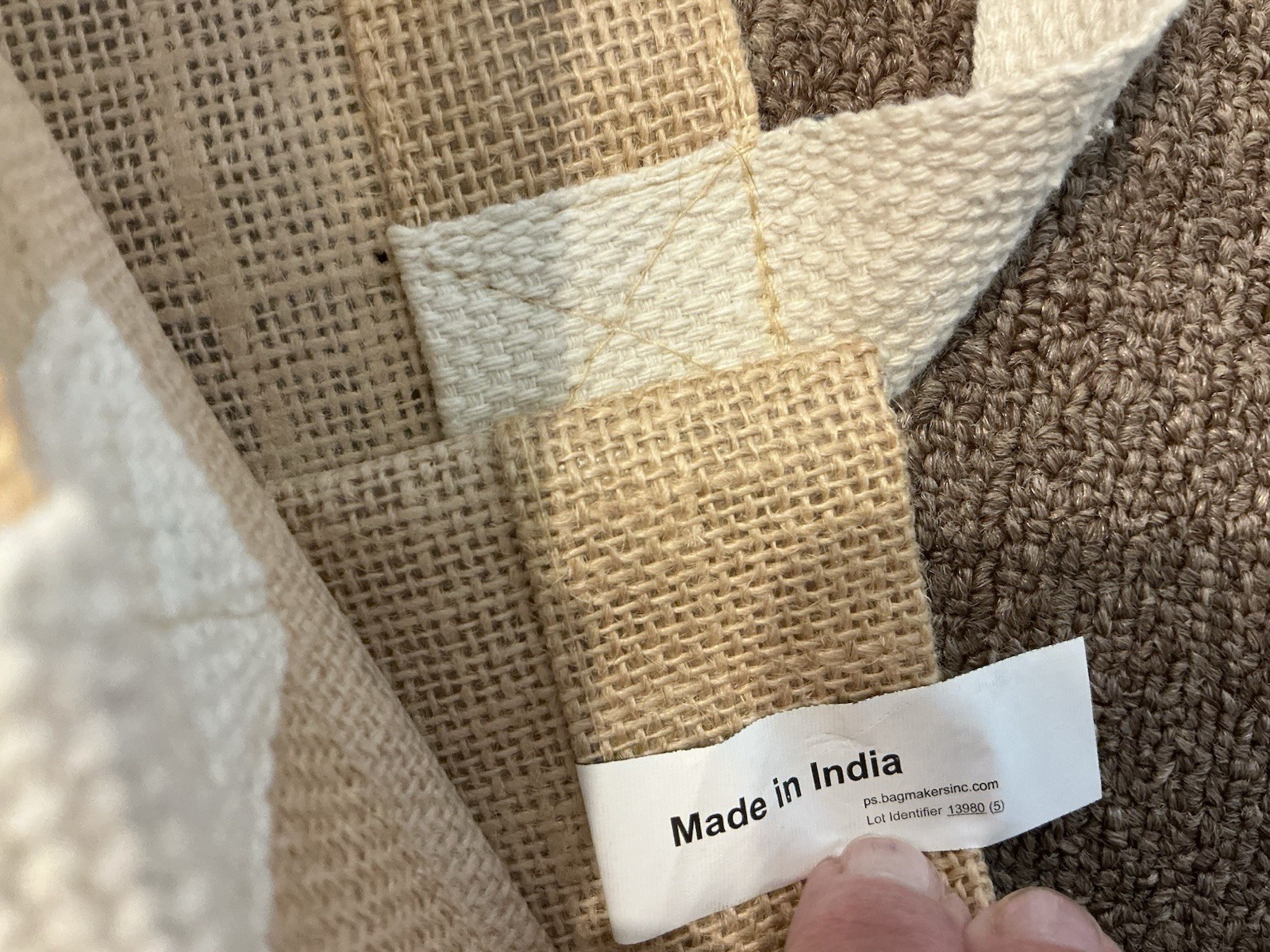 Lucketts Markets Burlap/Jute Farmer’s Market Tote/Shopping Bag