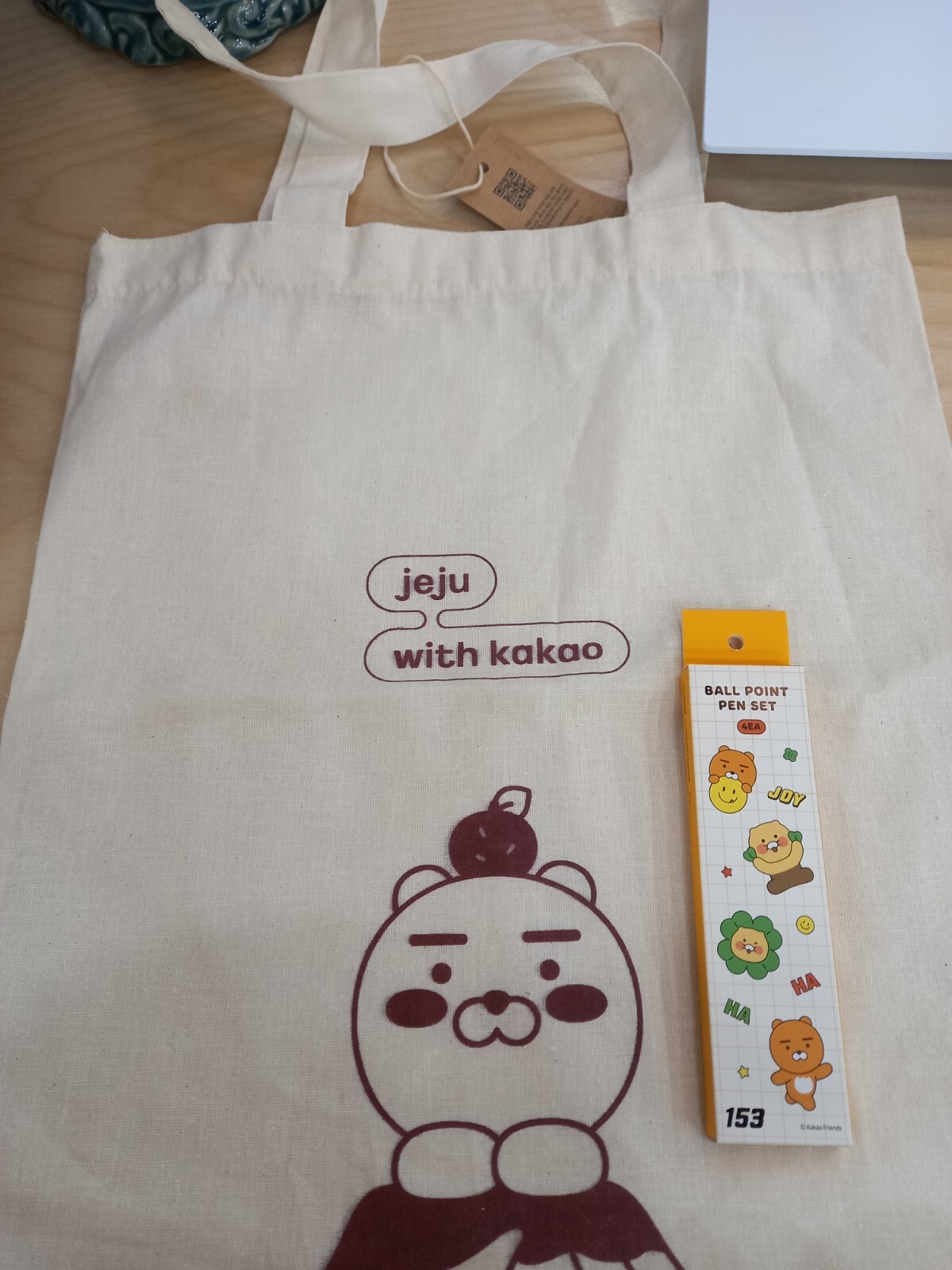 Kakao Friends Jeju ecobag Ball Point Pen Set