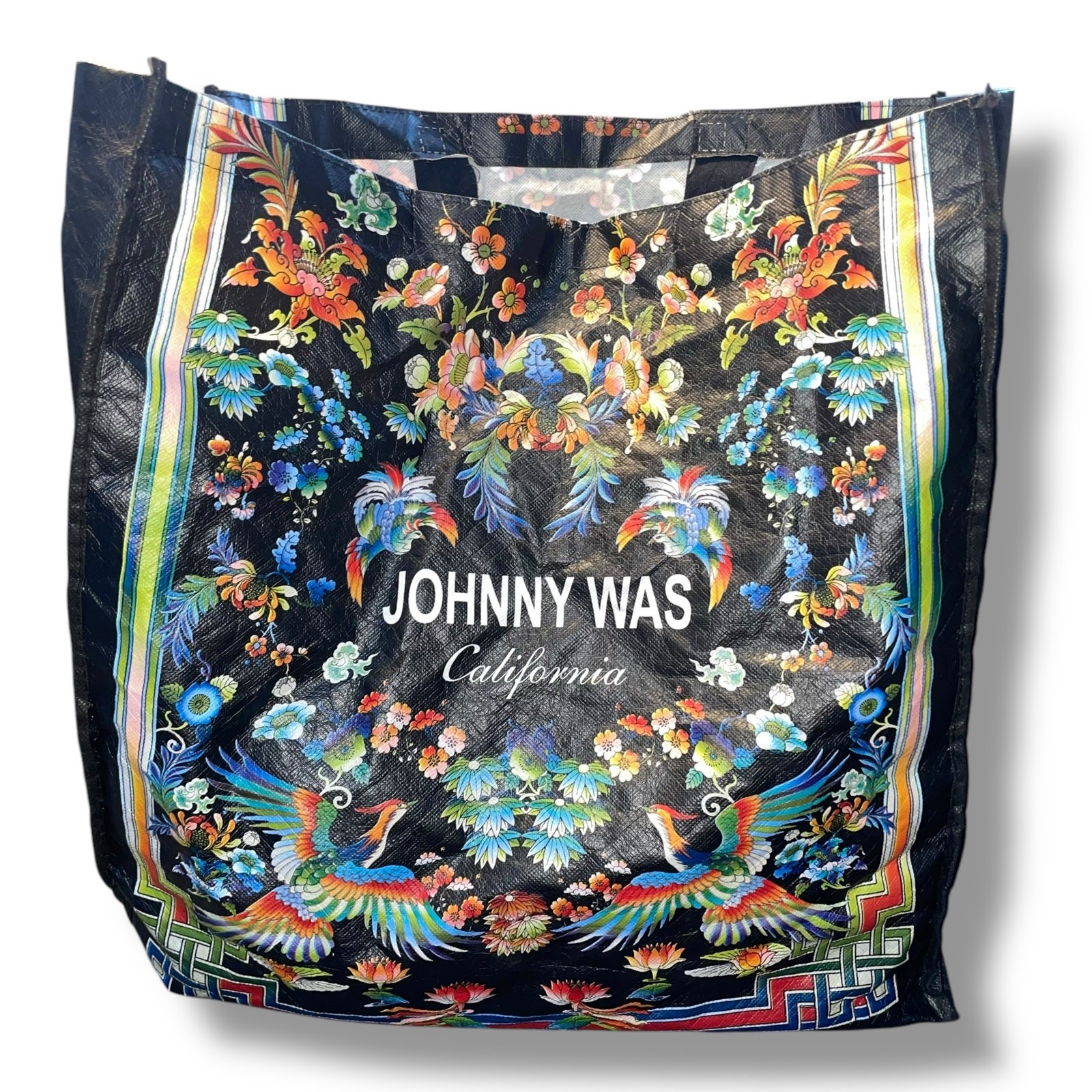 Johnny Was California Floral Large Packable Carry On Travel Tote Bag 18×19″ Eco