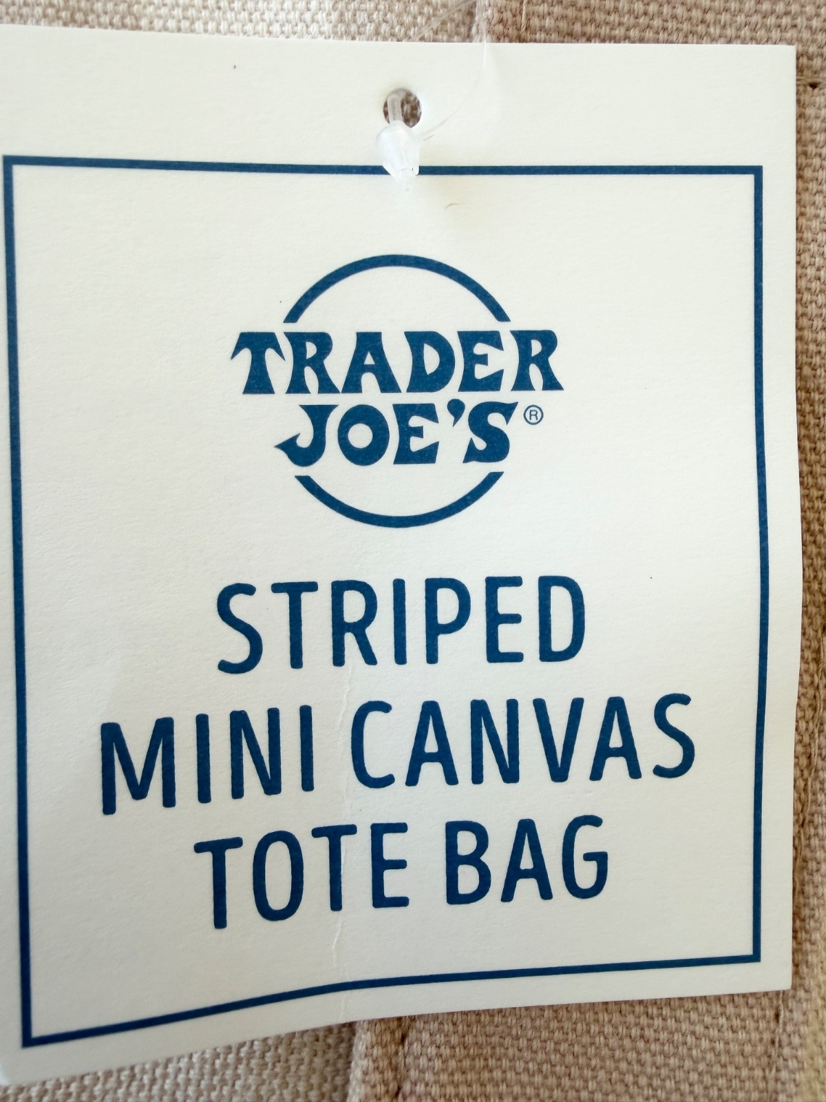 Trader Joe’s Mini Pastel Stripe Canvas Tote Bags Set of 4 Limited Edition NWT