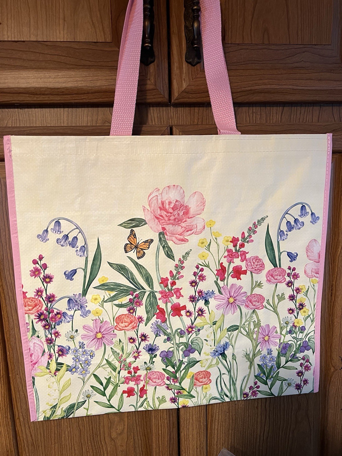 REUSABLE SHOPPING TRAVEL TOTE BAG FLORAL🦋 ECO FRIENDLY 🌸NEW