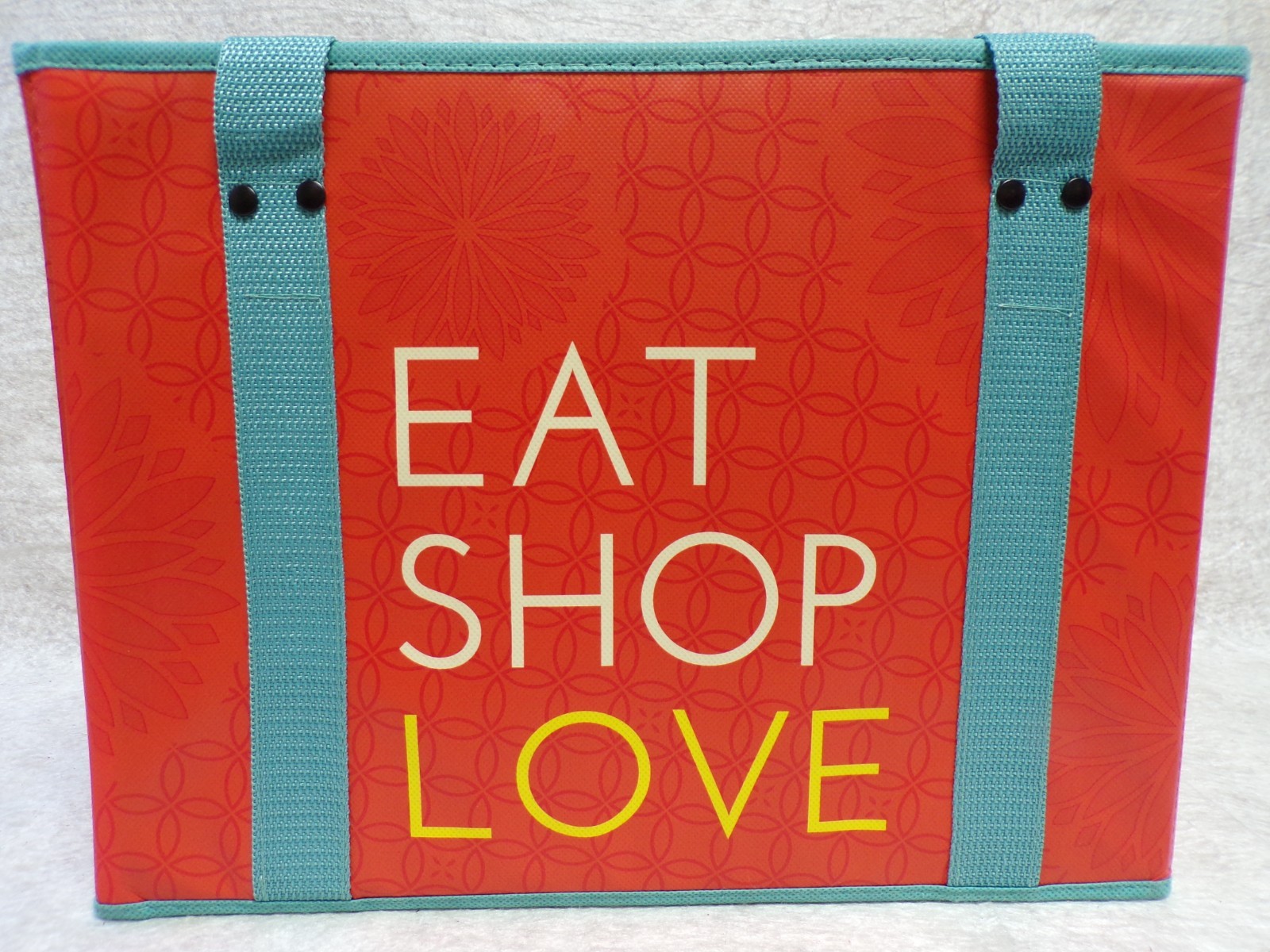 COLLAPSIBLE LARGE FOLDABLE TOTE SHOPPING GROCERY BAG LUCKY SUPERMARKET INSTORE