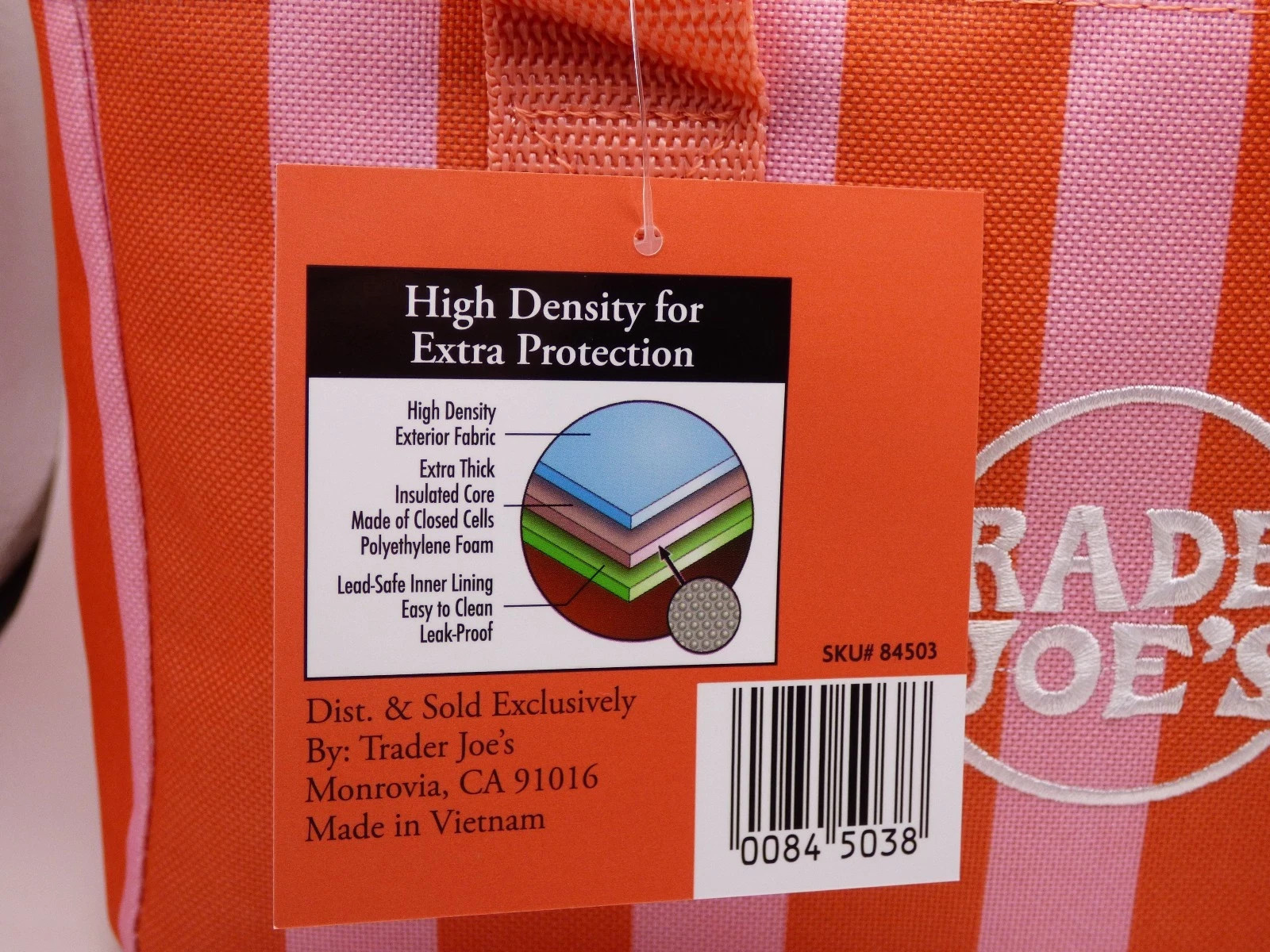 Trader Joes Mini Insulated Bag Pink & Orangish Red Stripes Summer 2026 Release