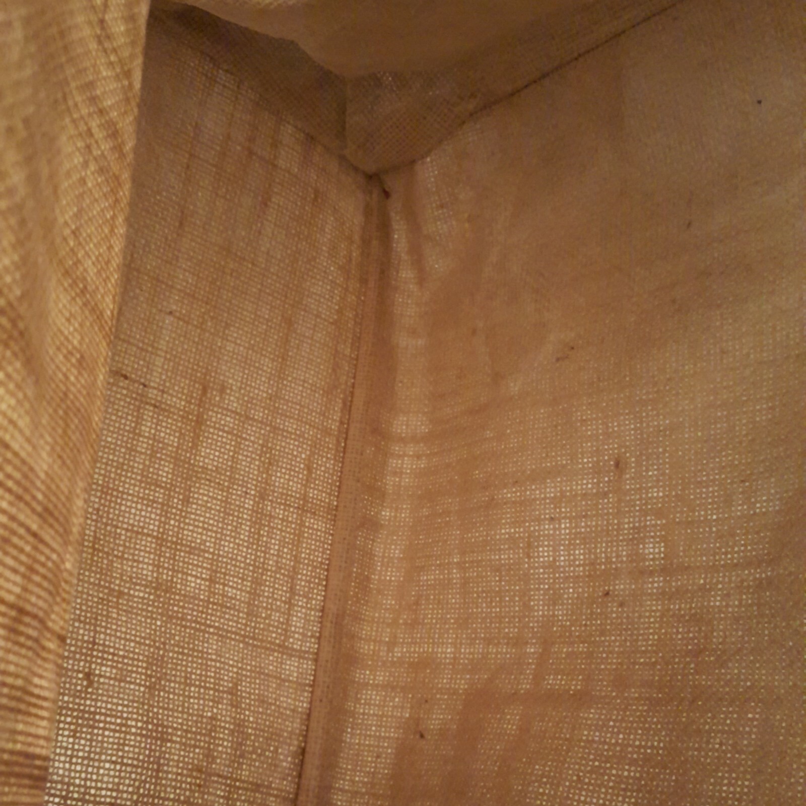 VTG Burlap Jute Satchel-Bag-Tote with Bamboo Handles