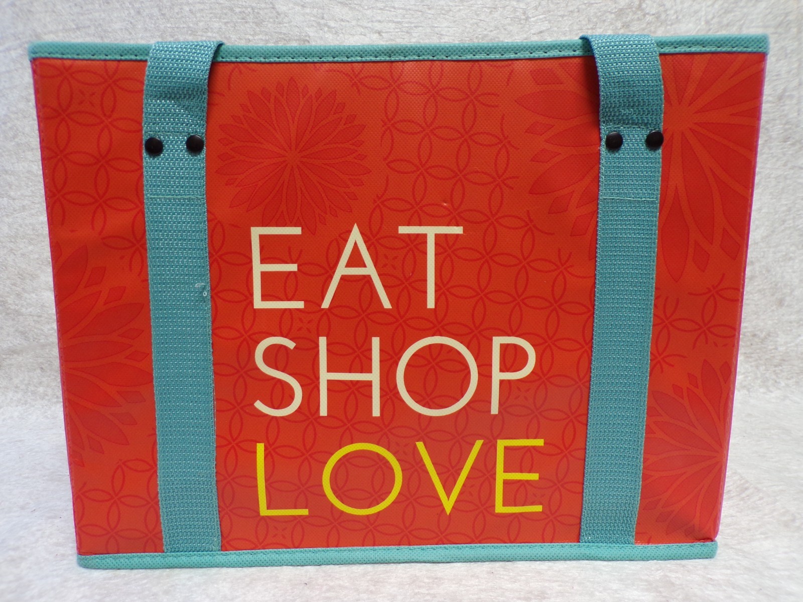 COLLAPSIBLE LARGE FOLDABLE TOTE SHOPPING GROCERY BAG LUCKY SUPERMARKET INSTORE