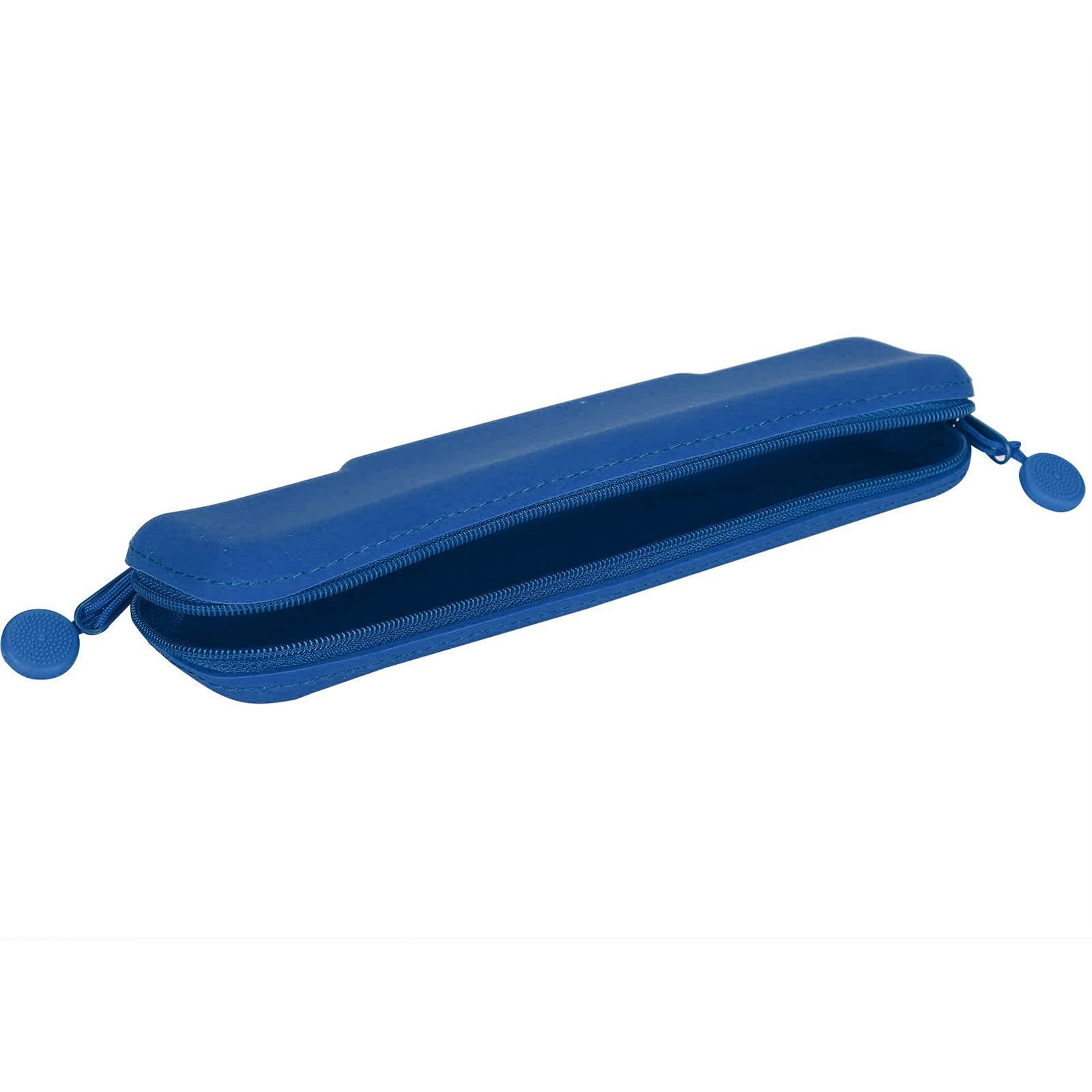 Fydun Mini Pen Silicone Storage Bag Travel Pencil Zipper Pouch blue(small)