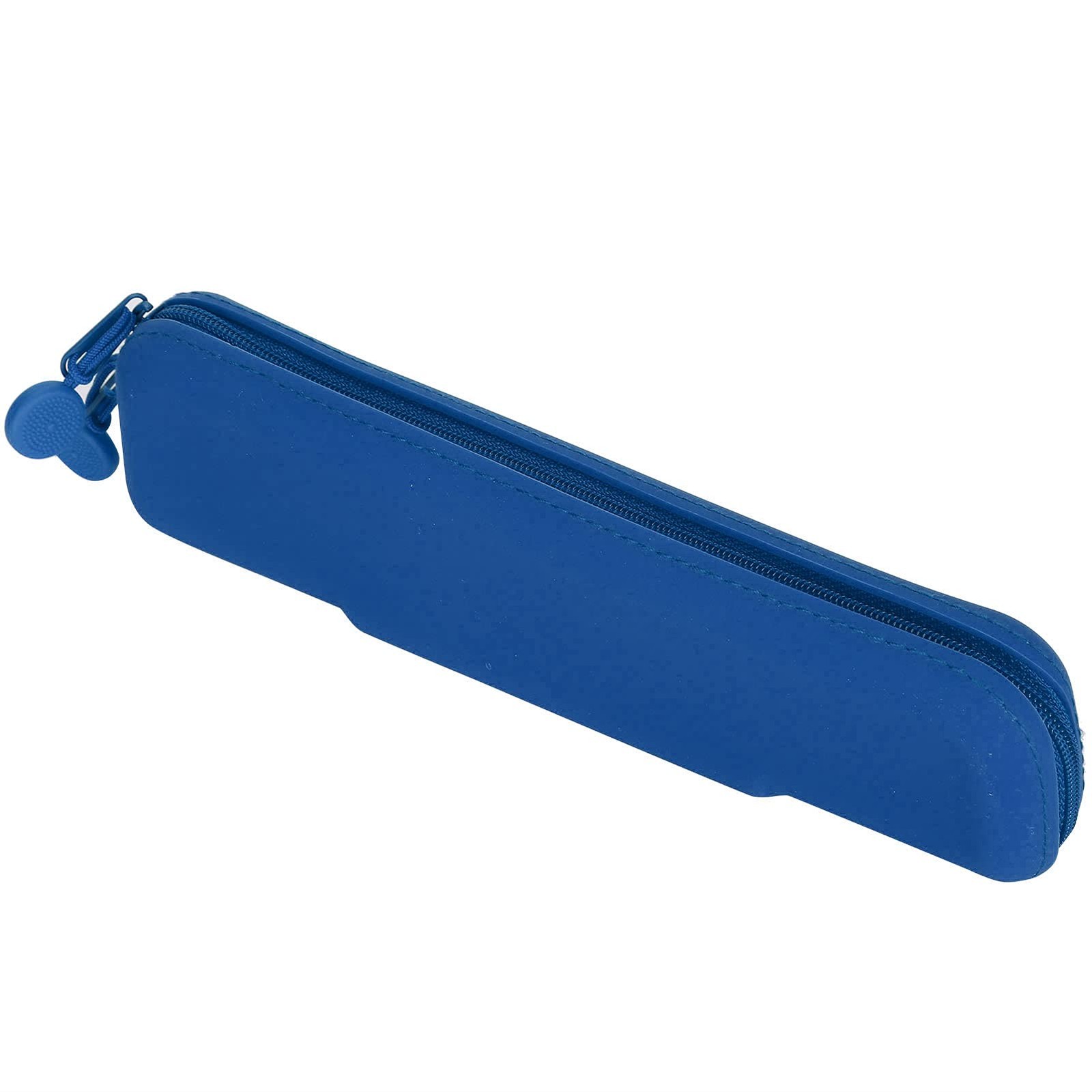 Fydun Mini Pen Silicone Storage Bag Travel Pencil Zipper Pouch blue(small)