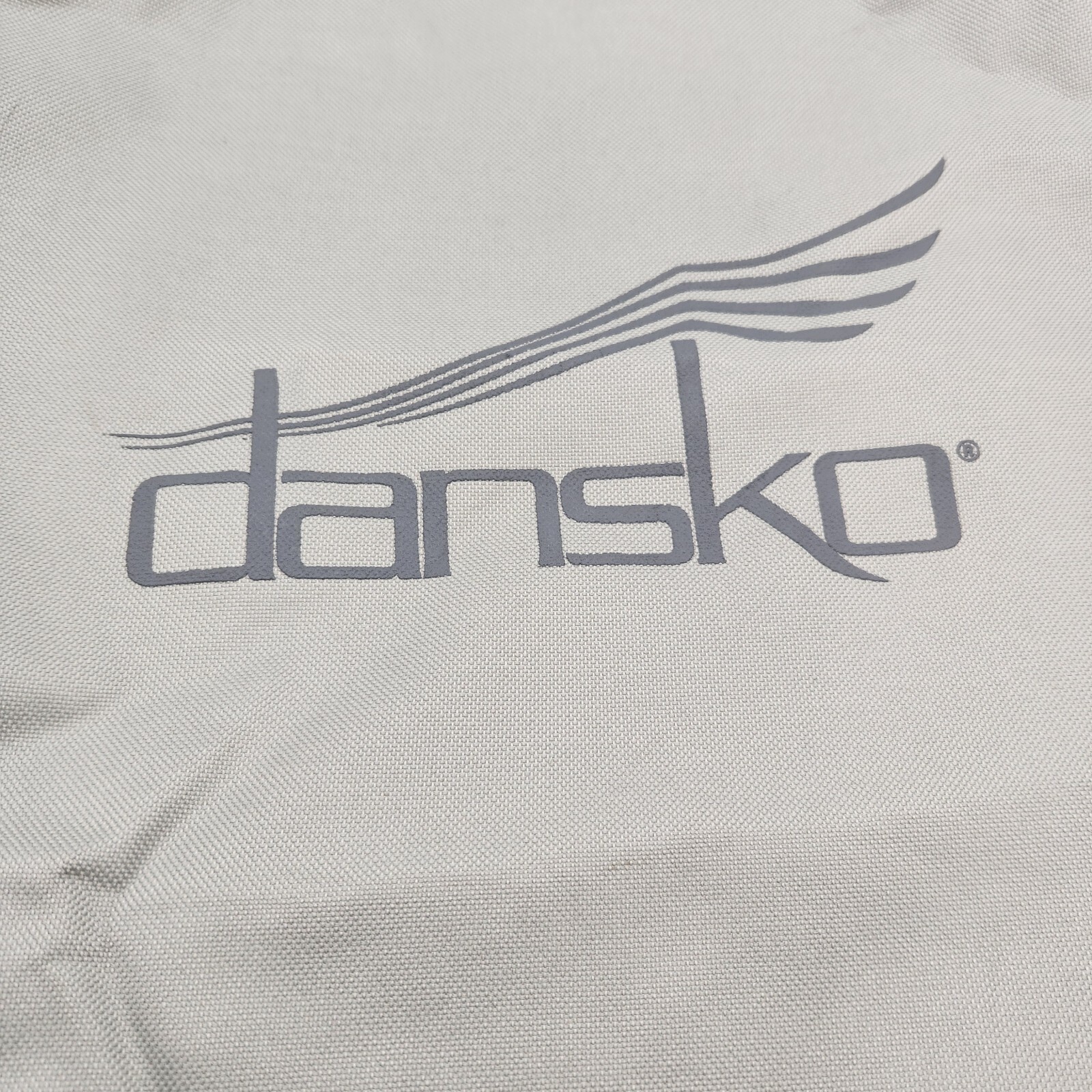 Dansko Logo Tote Shoe Bag Gray Workout Double Handles 16″x13″x4″