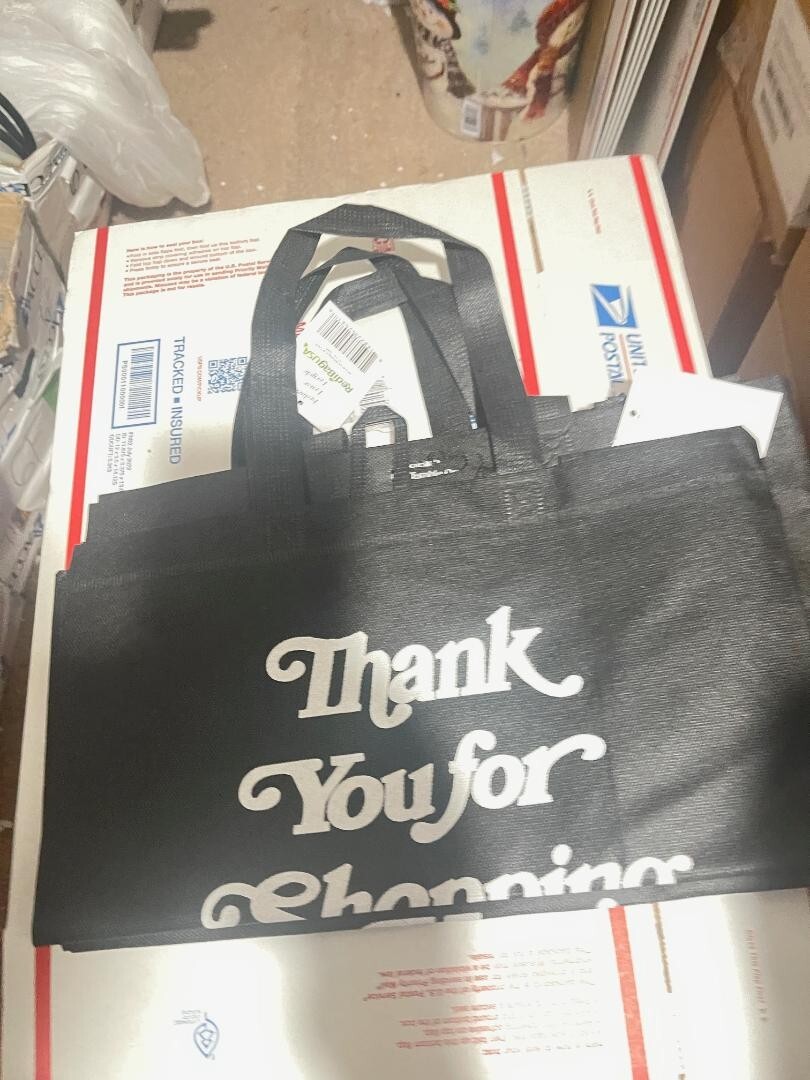 Reusable Shopping Tote Bags Environmental Recycle Washable 15″Lx14″WX8″Qty 3(A1