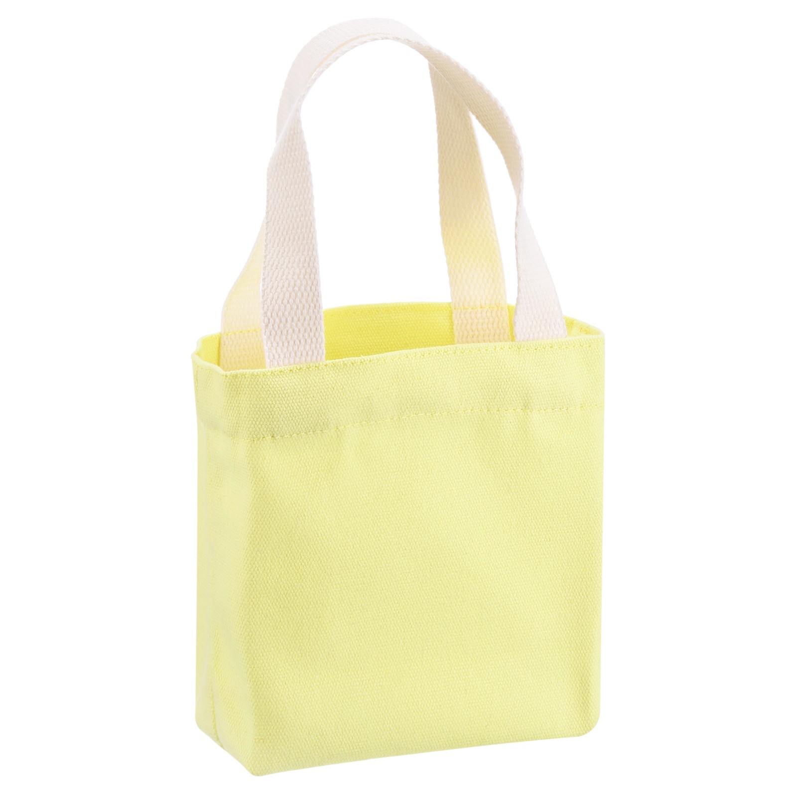 Women’s Small Canvas Bag, 7x2x6″ Canvas Bags, Bright Yellow for