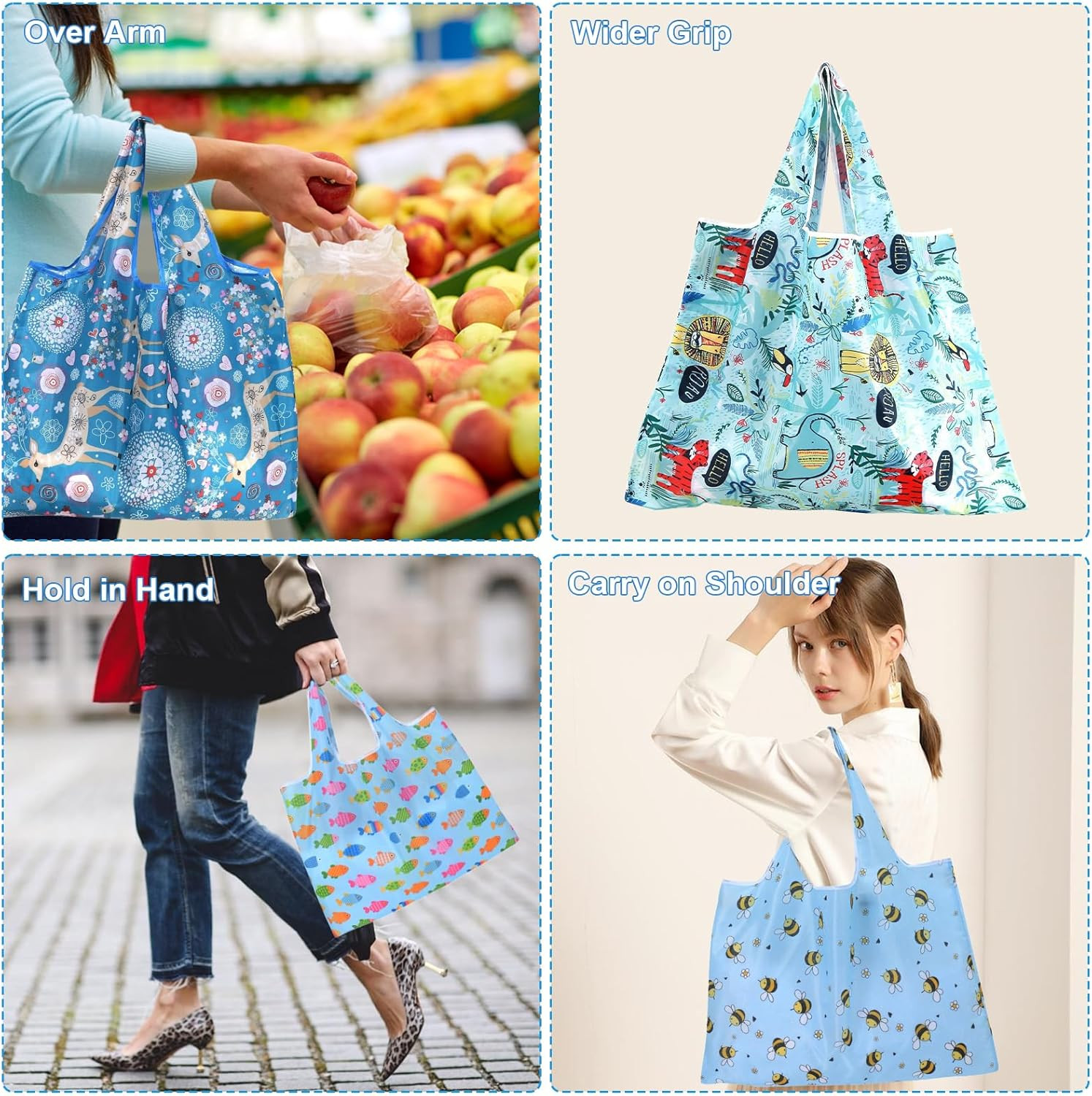 Extra Large 50lbs Foldable Reusable Shopping Bags kitchen reusable grocery bags