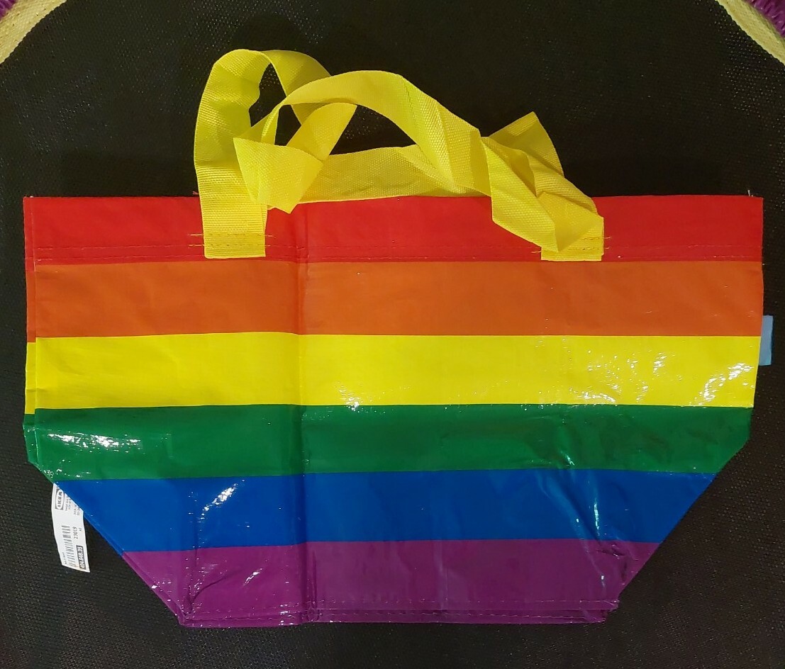 IKEA STORSTOMMA Rainbow Bag Small Shopping Storage Gay Pride LGBT LGBTQ +