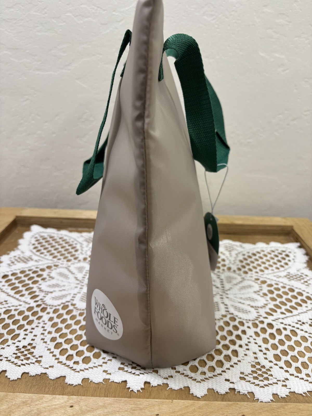 Whole Foods Market Small Slim Thermal Shopper Bag Hot -Cold Reusable NWT