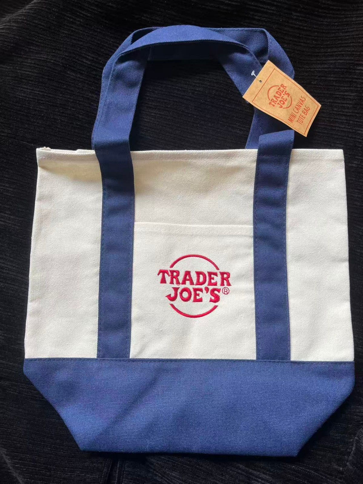 Nine colors Trader Joe’s Mini Pastel Canvas Tote Bag Simple canvas bag Foldable