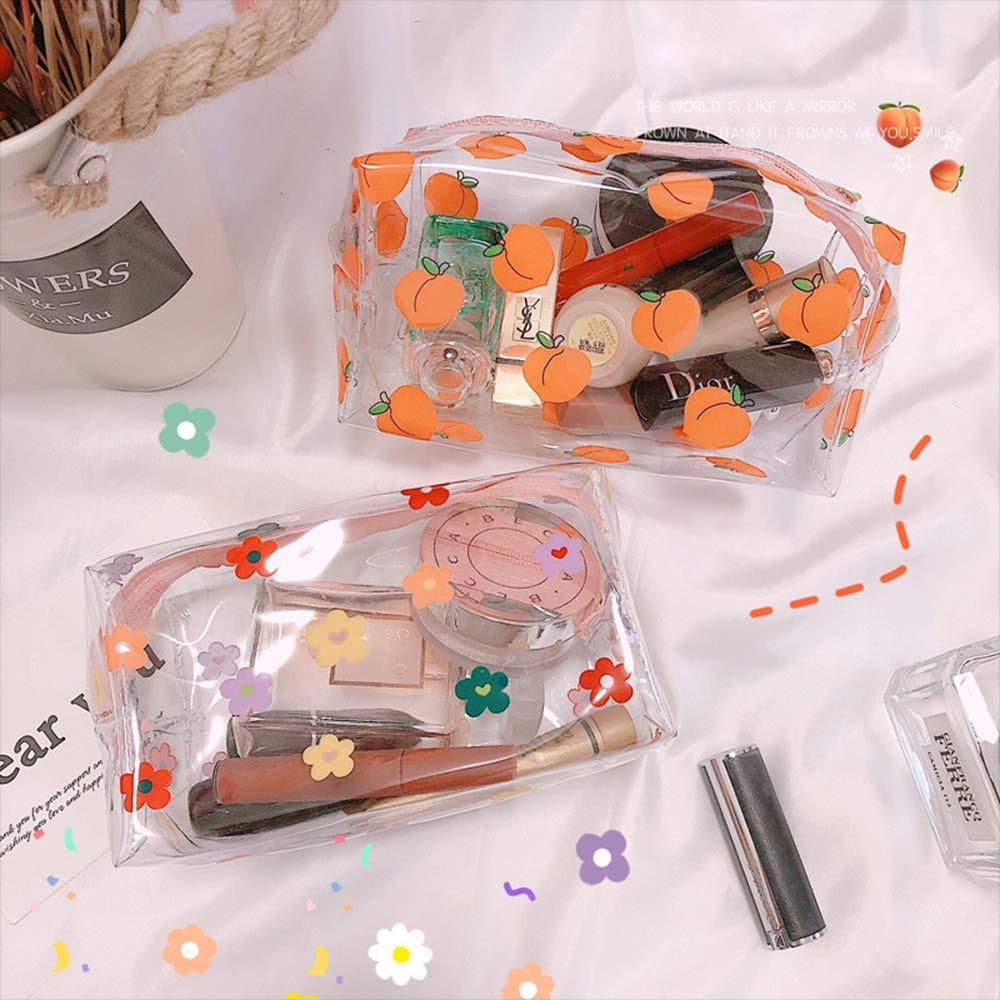 Cute Crystal Clear Cosmetic Bags, Travel Toiletry Makeup