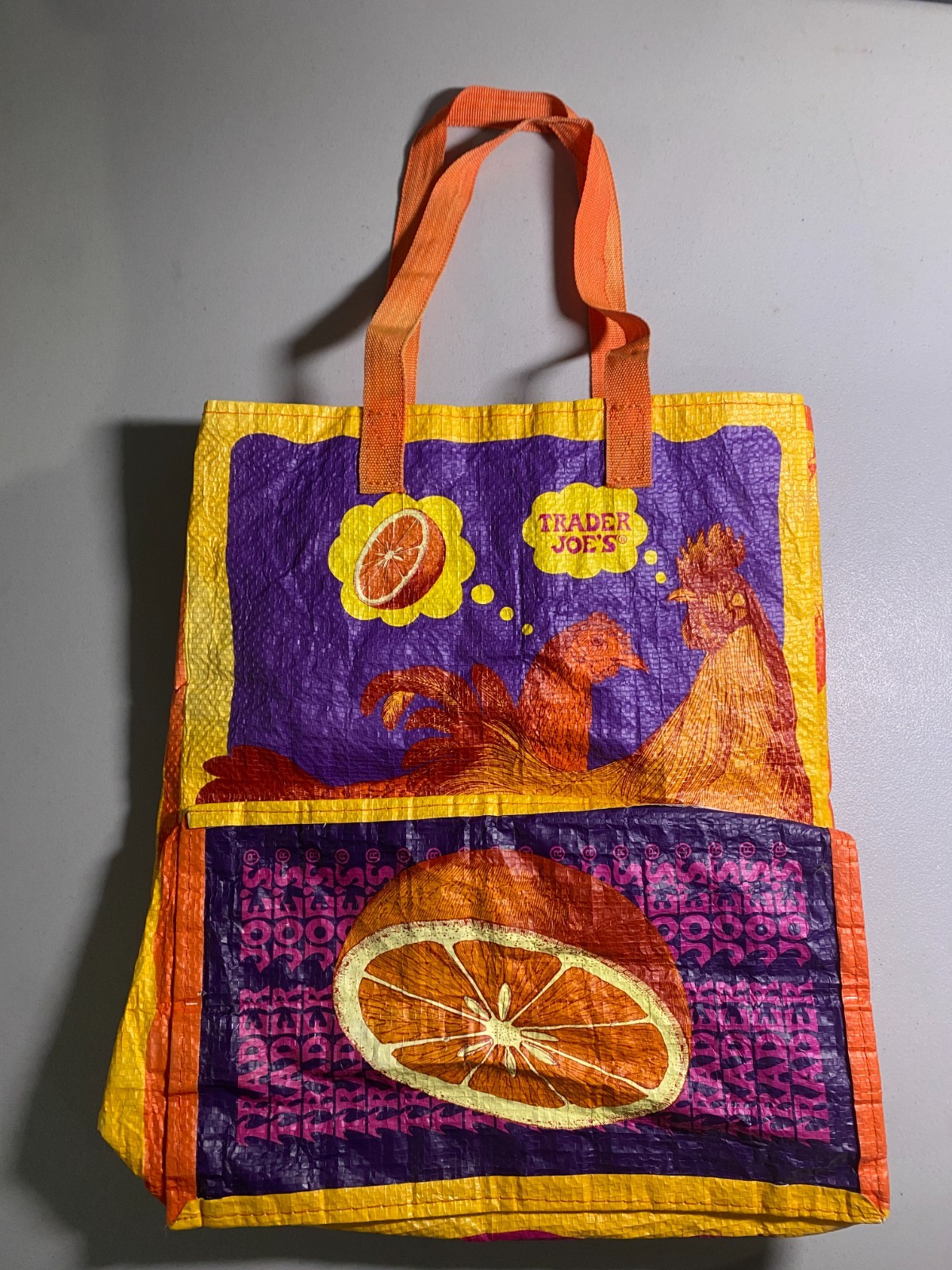 NWT Trader Joe’s Rare “Mandarin Orange Chicken” Reusable shopping Bag