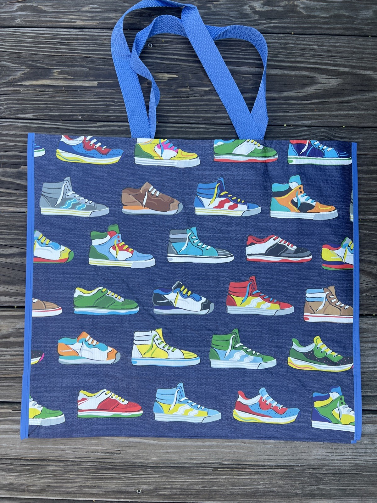 LARGE HomeGoods Shopping Tote Bag SNEAKERS 👟 Reusable Eco Friendly HTF
