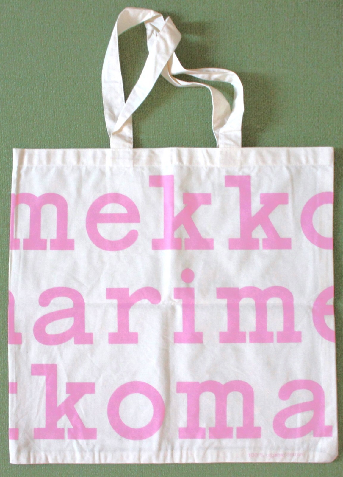 Marimekko logo bag baby pink/off-white, 45x45cm + straps