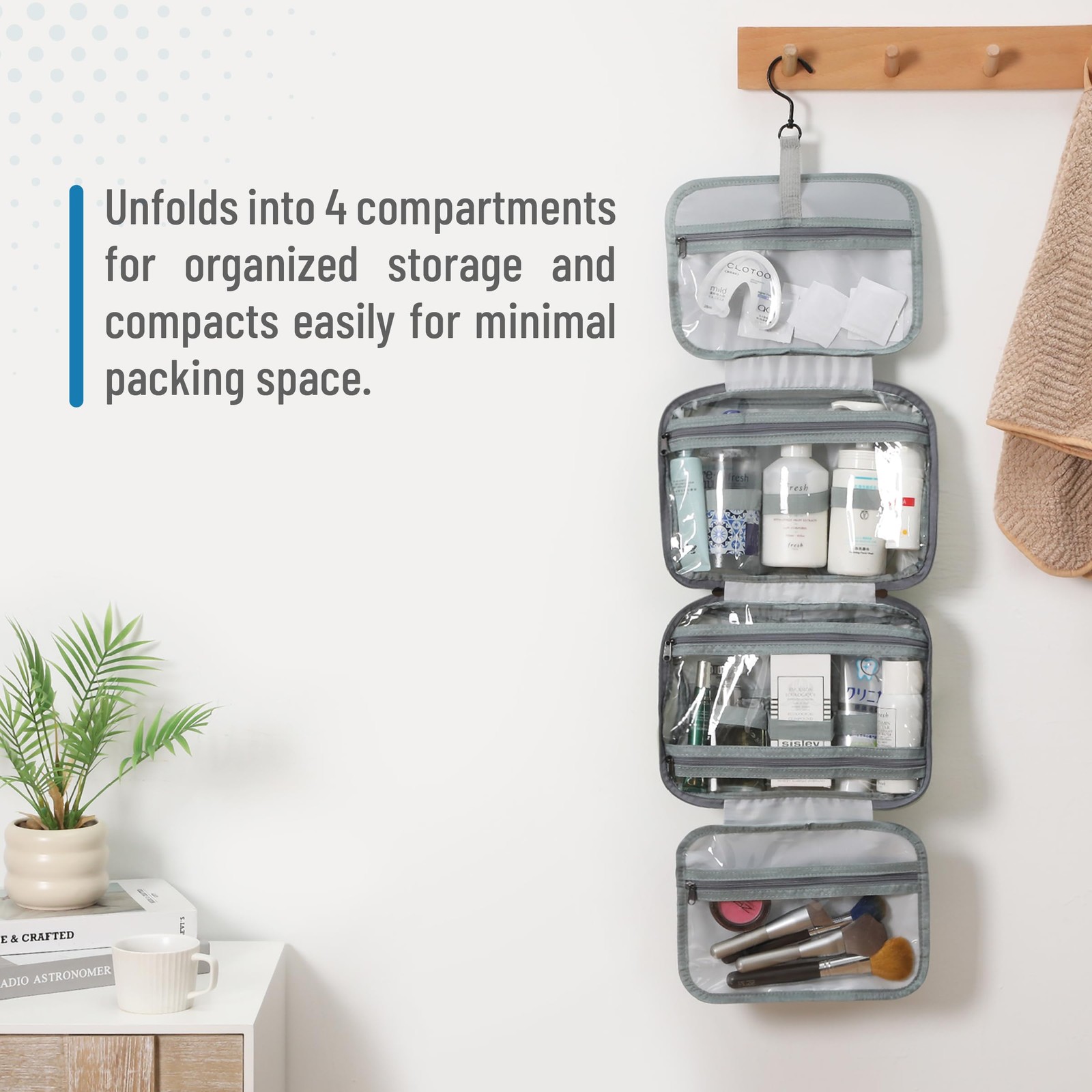 Ms. Pen- Travel Toiletry Bag Organizers, Teal, Makeup for Teal