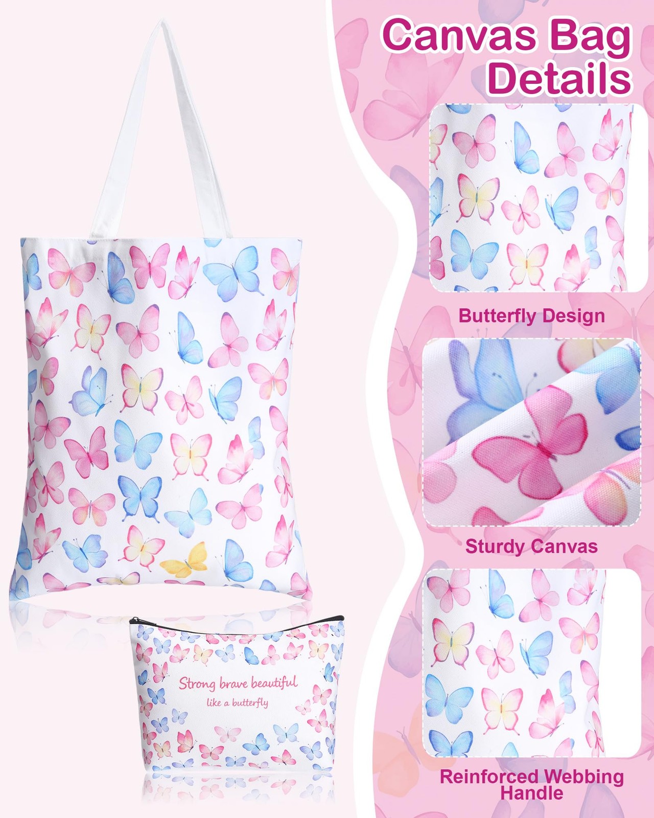 Shihanee 5 Pcs Butterfly Lover Gifts 13.7 x 15.7 x 1.57 inches, Multicolor