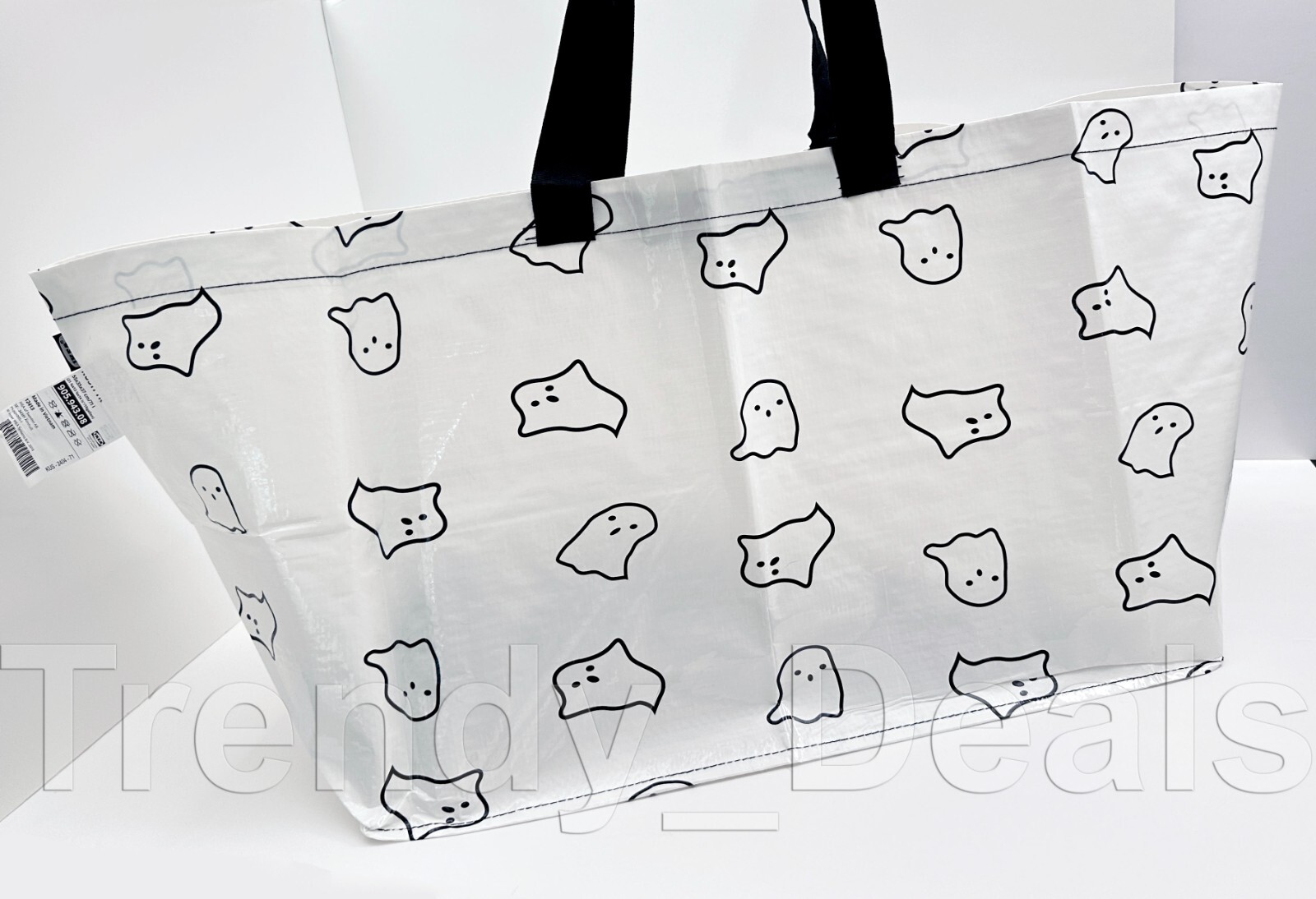 SET of 2 – Ikea KUSTFYR HÖSTAGILLE Large & Small Shopping Tote Bag Bats, Ghosts