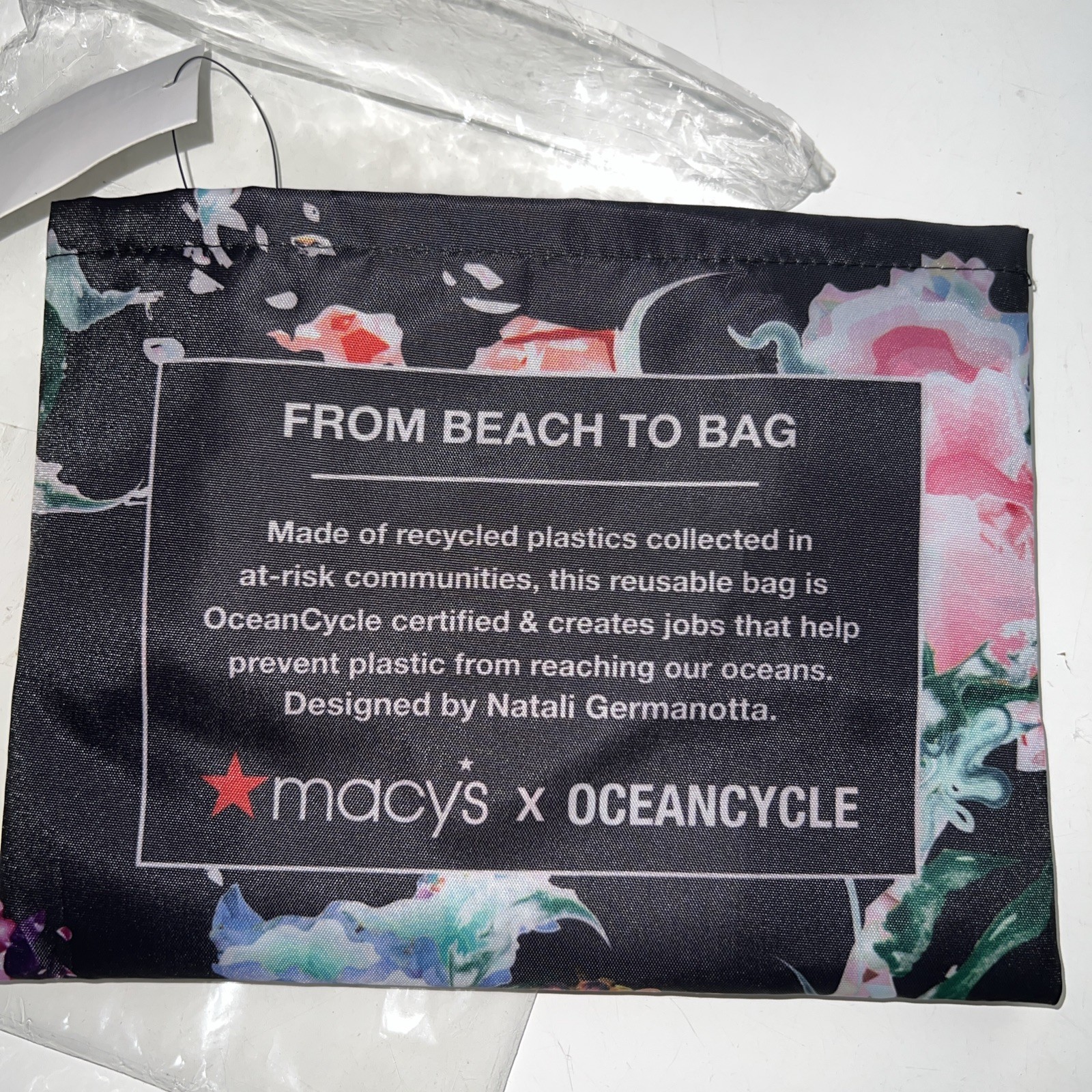 MACY’S Reusable Shopping Tote Seaflower’s, NWT