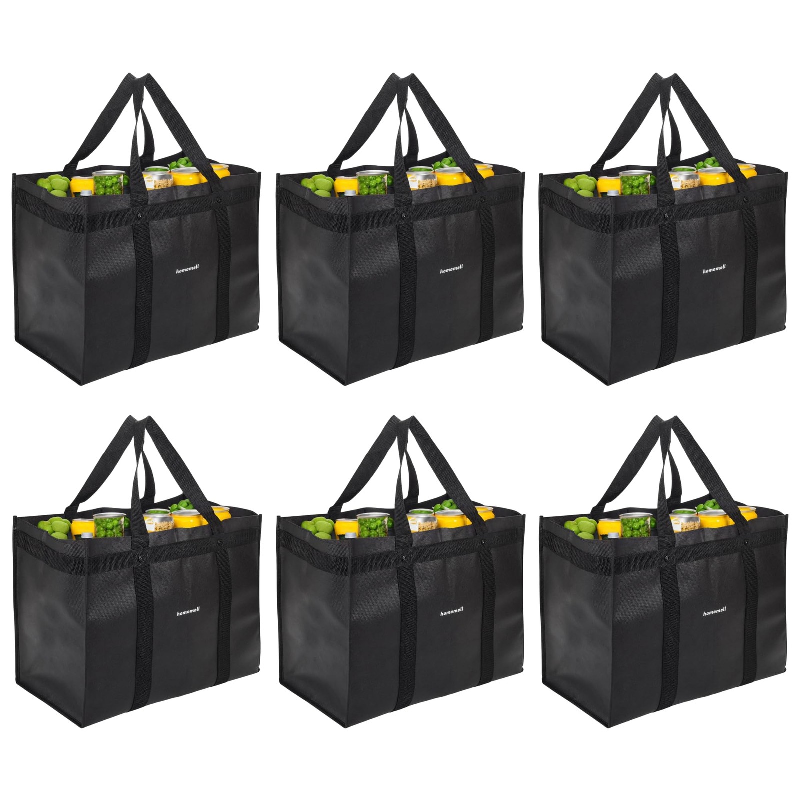Homemell Heavy Duty Reusable Grocery Bags, Large Collapsible Tote Bag Holds 1…