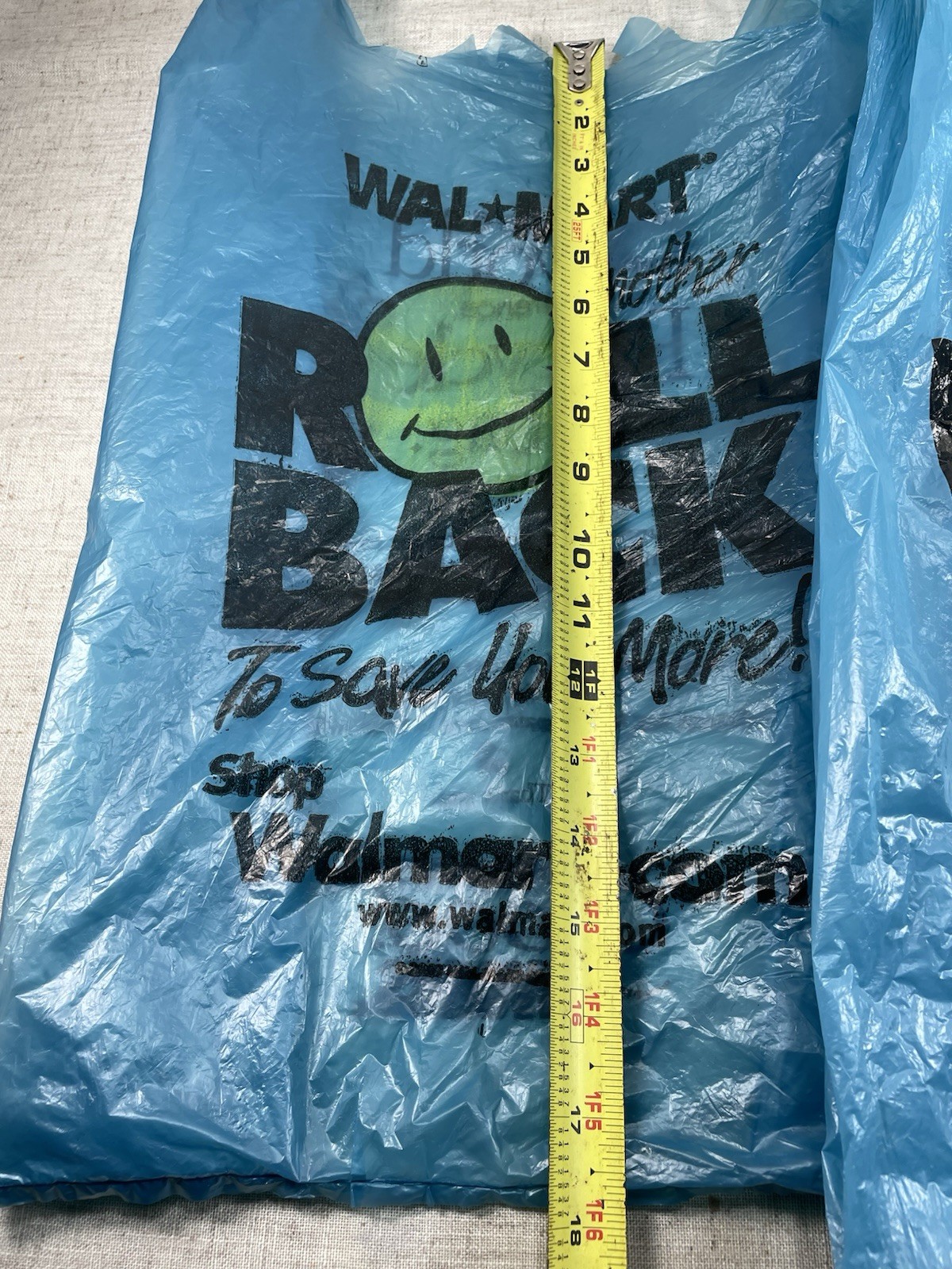 Vintage 1997 Walmart Smiley Face Grocery Shopping Bags Preowned Pair Wal-Mart