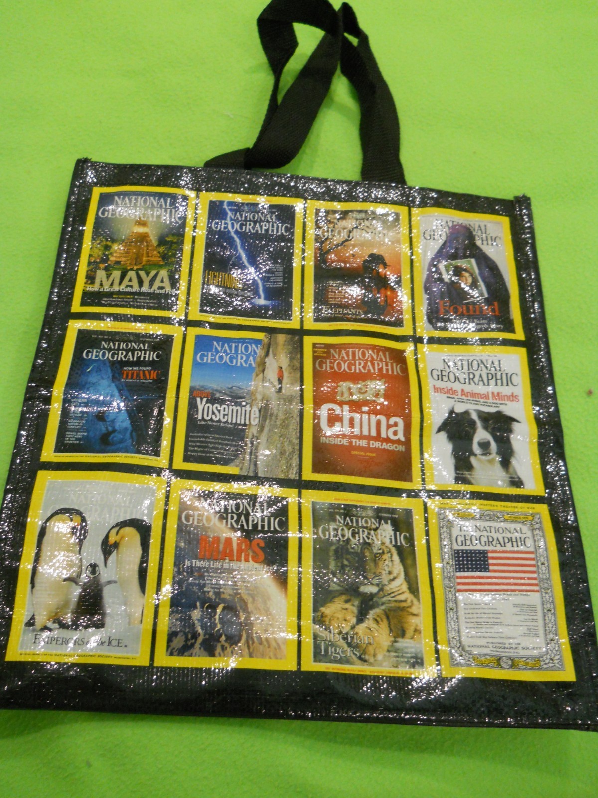 National Geographic Magazine 125th Anniversary Covers Reusable Tote Bag~ 16x14x6