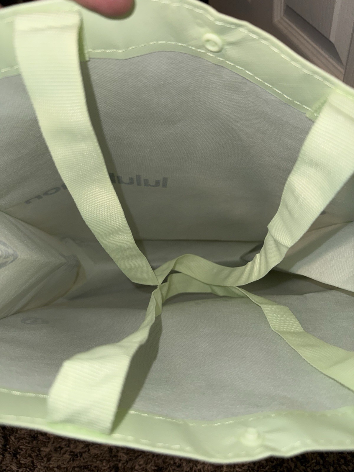 Lululemon Reusable Shopping Bag Bundle – Mint Green Large + Blue Mini Tote Rare