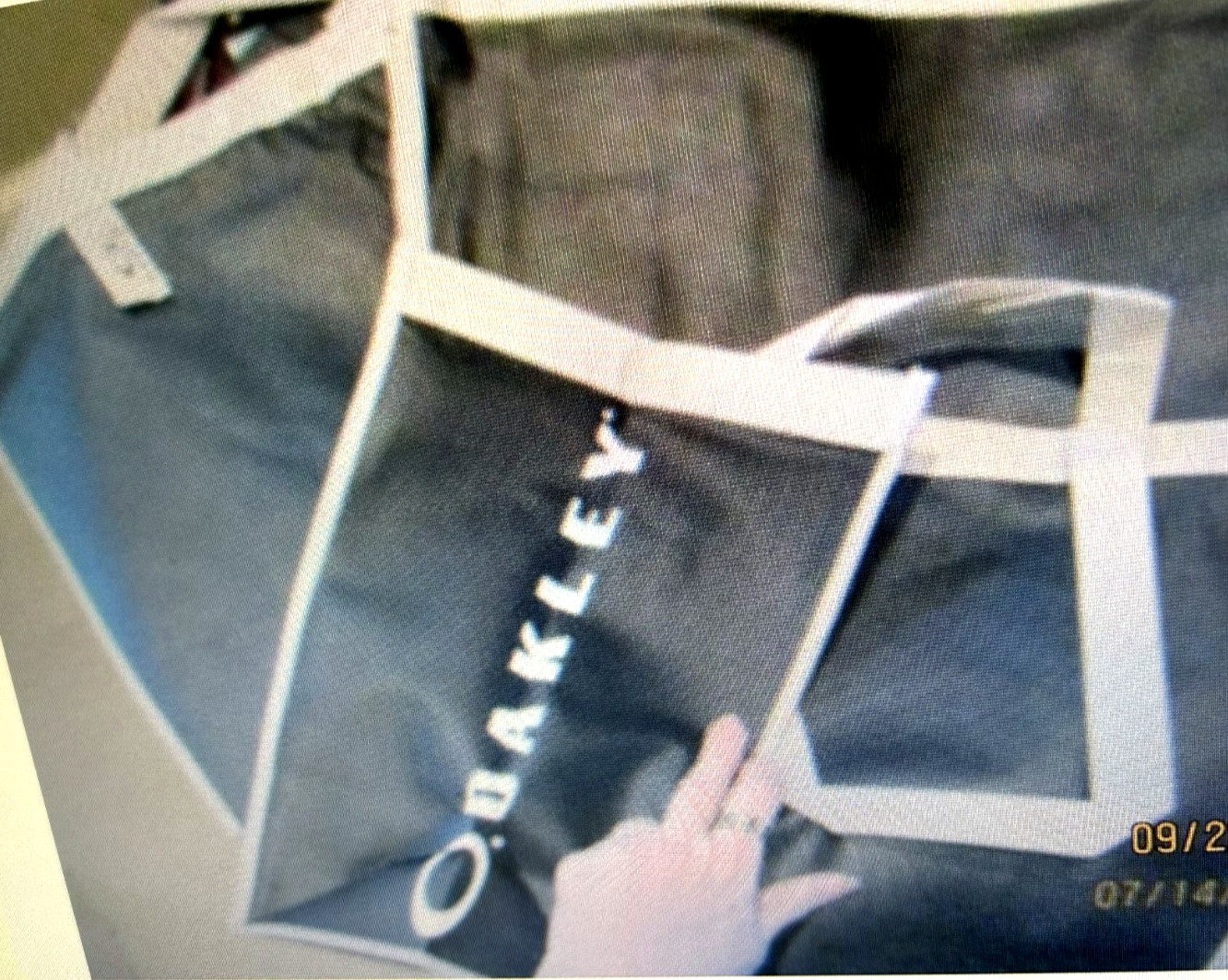 NEW 3 pcs OAKLEY Reusable Shopping Totes snap closure 16”x14”x7½” Blk w/Grey NEW