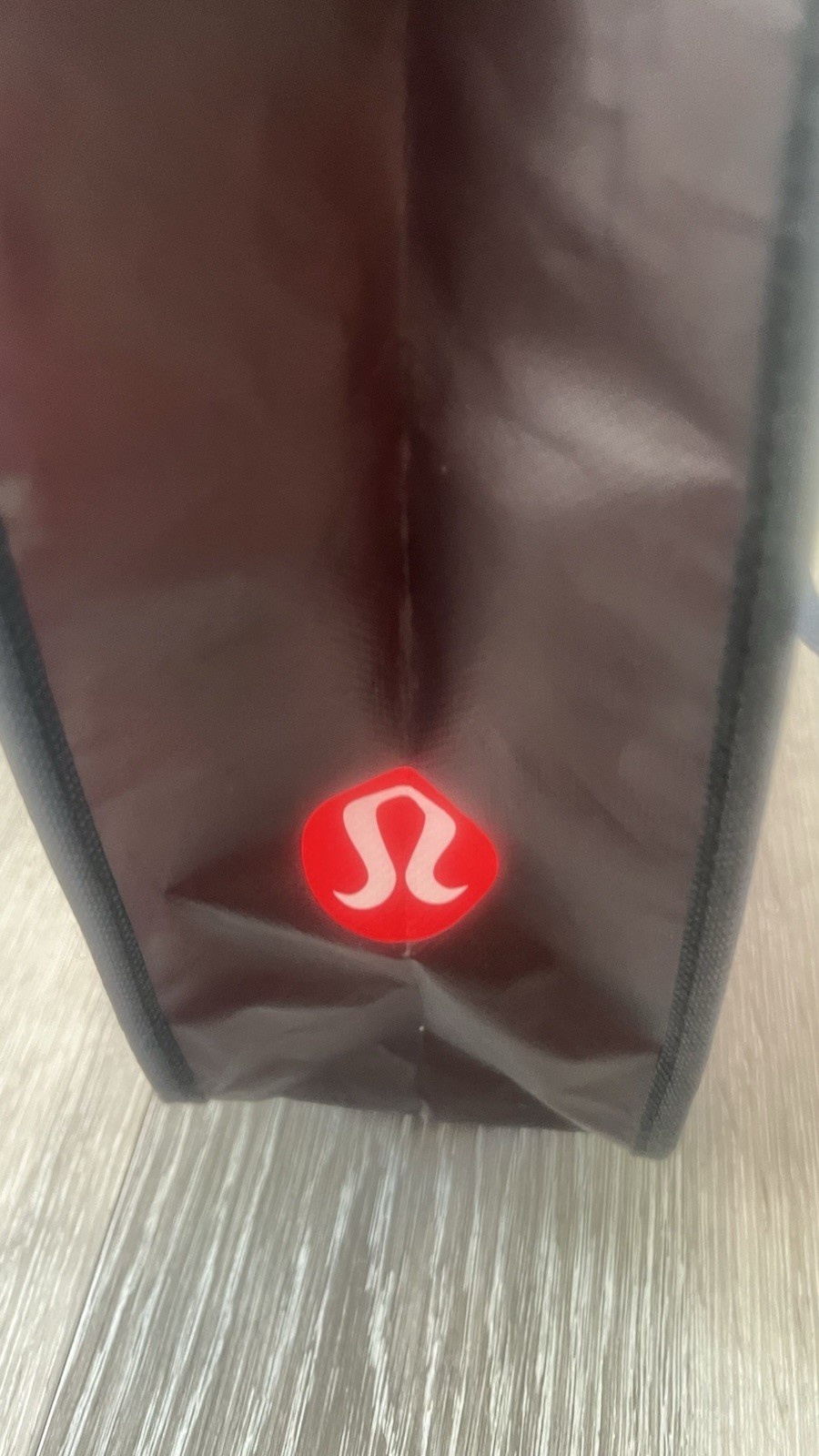 Lululemon Manifesto Small Reusable Shopping Tote Bag w/ Snap Closure Red Vintage