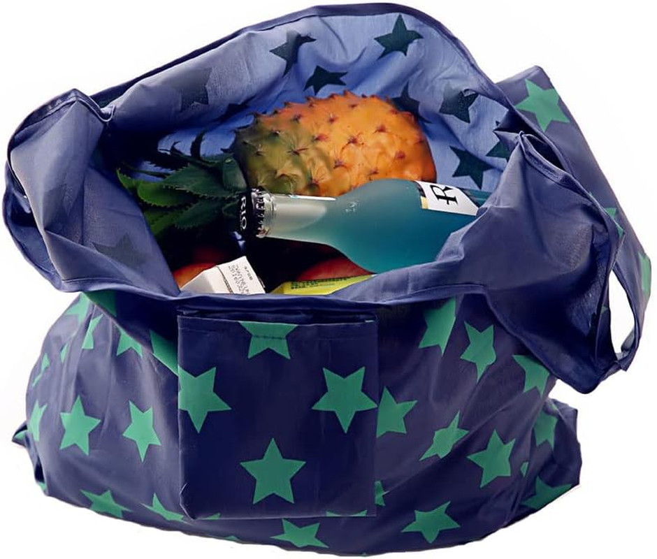 Cloth Grocery/Tote Bags, Reusable, Foldable, Recycle for Shopping, Fits in Pocke