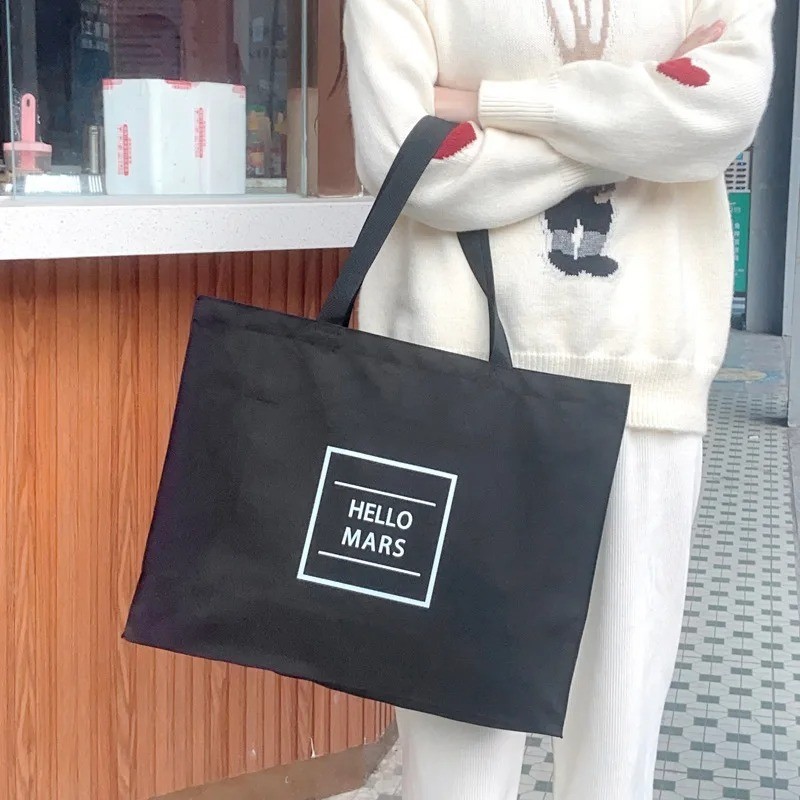 Personalized Custom Logo Printed Shopping Bag Customized Grocery Tote Handbag