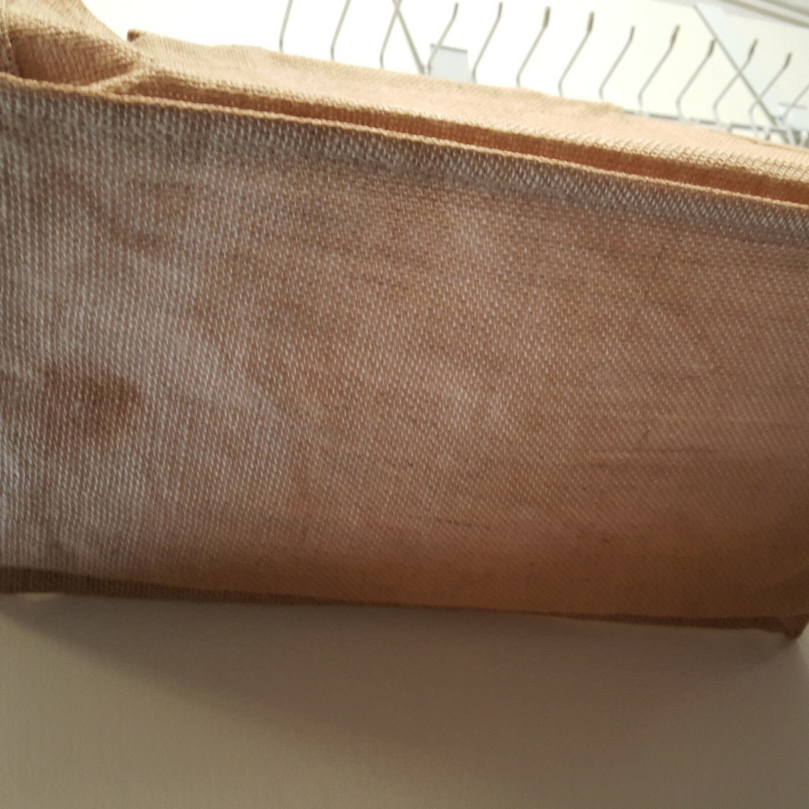 VTG Burlap Jute Satchel-Bag-Tote with Bamboo Handles