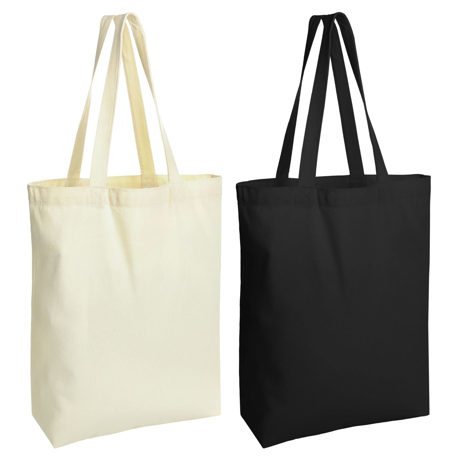 Canvas Tote Bags 2 Pcs Multi-Purpose Reusable Blank Tote Bags Use For Grocery…