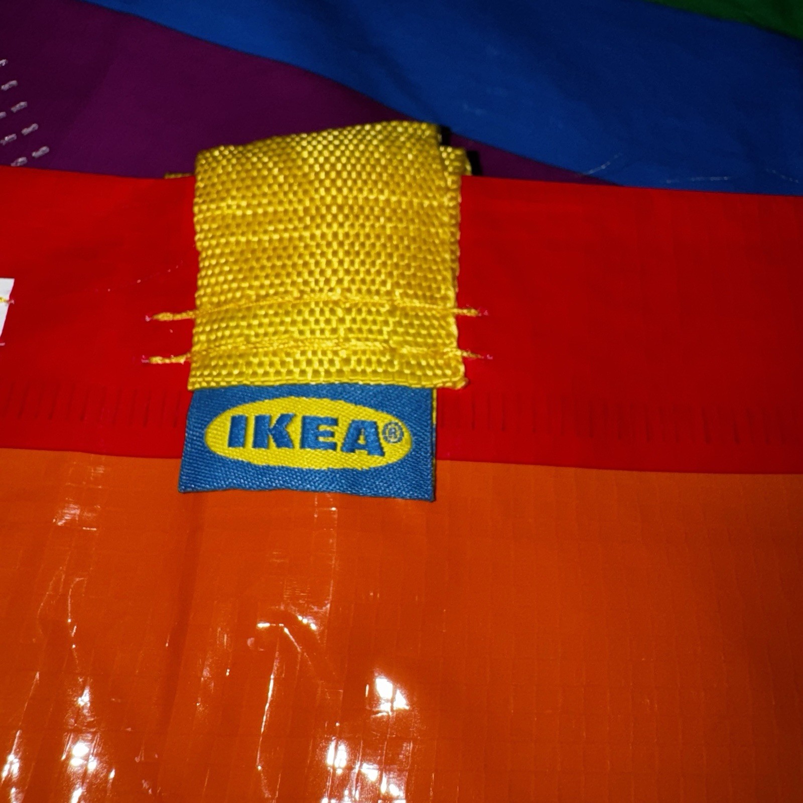 SET of 2 Ikea STORSTOMMA Small Reusable Shopping Bag Rainbow LGBTQ+ Pride New