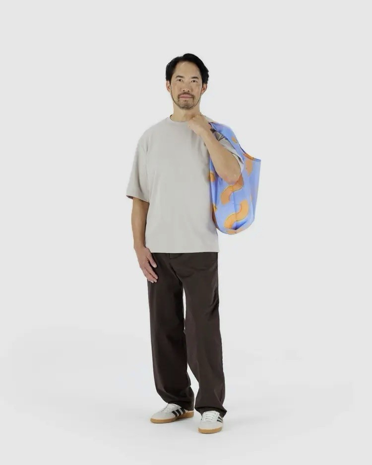 NEW! Baggu STANDARD BAG in “Cantaloupe Blue” — Recycled Nylon, SOLD OUT + RARE!