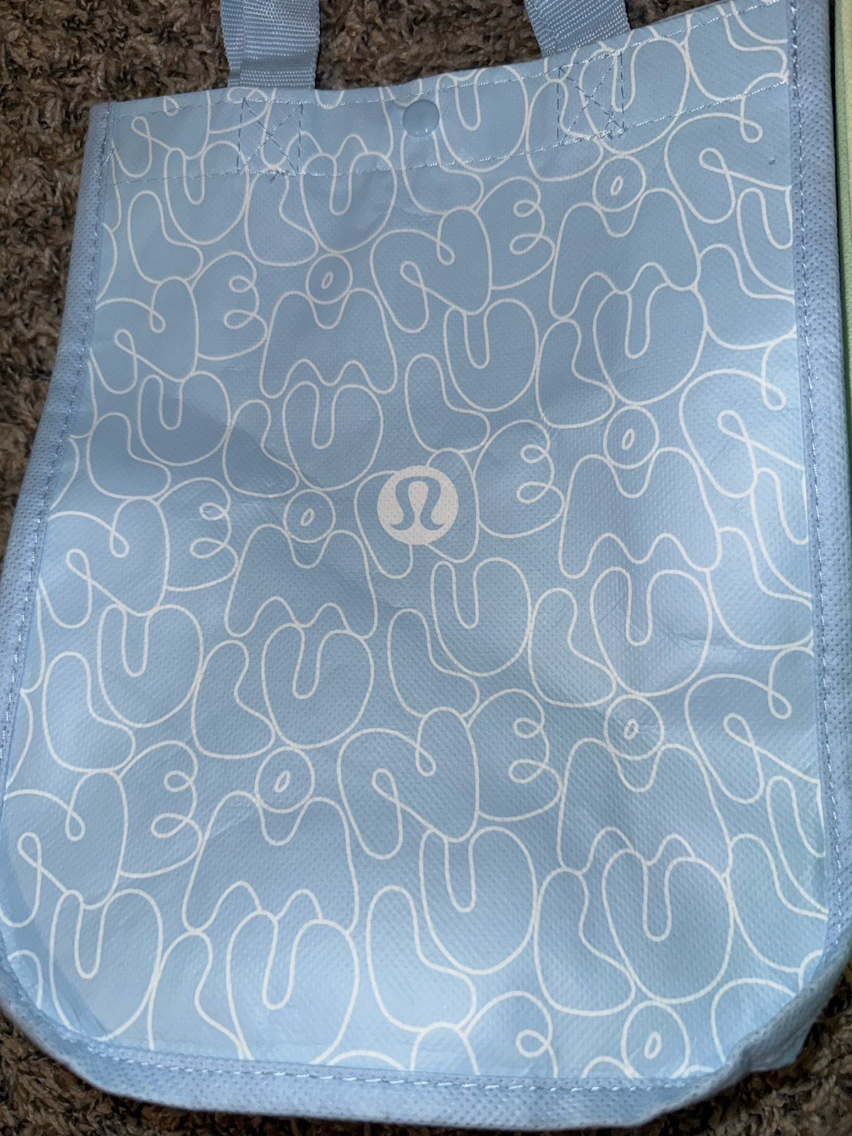 Lululemon Reusable Shopping Bag Bundle – Mint Green Large + Blue Mini Tote Rare