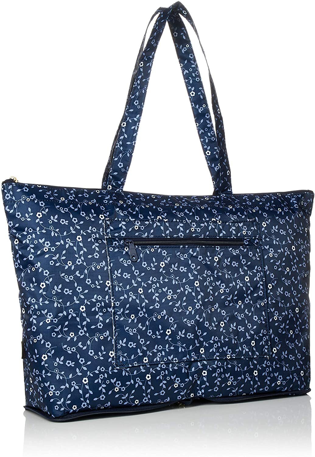 HAPITAS Eco Friendly Tote Travel Bag Flower Waltz Navy 20L