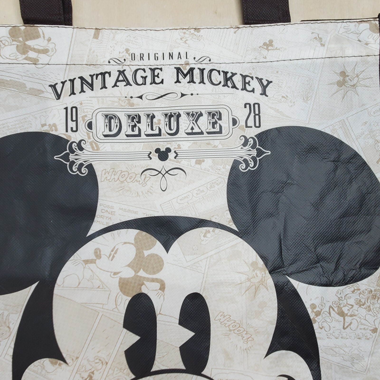 Tote Carry Reusable Bag Mickey Mouse 13.25 x 15.25 Inch Retro