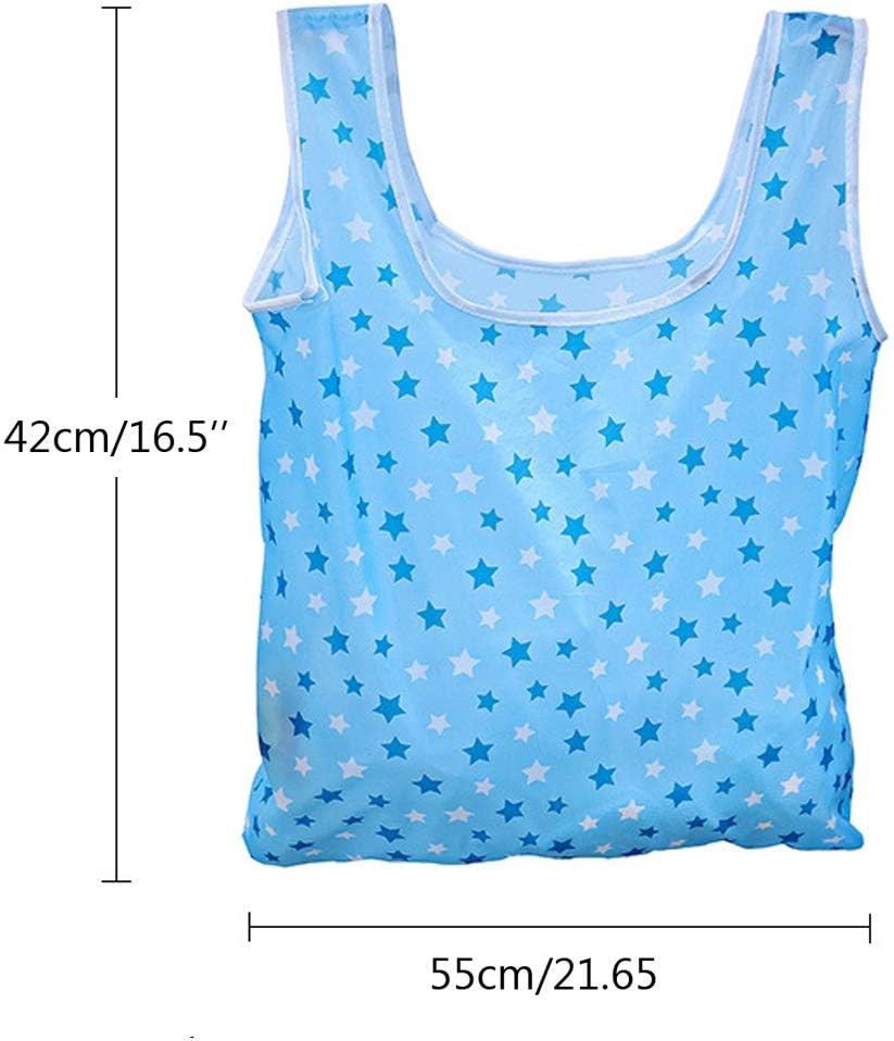 Foldable Reusable Grocery Shopping Tote Bags, 6 Pack Eco-friendly Travel Recycle