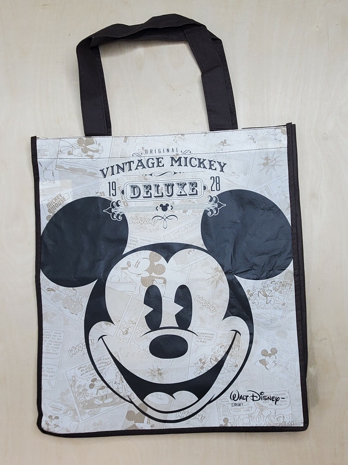 Tote Carry Reusable Bag Mickey Mouse 13.25 x 15.25 Inch Retro